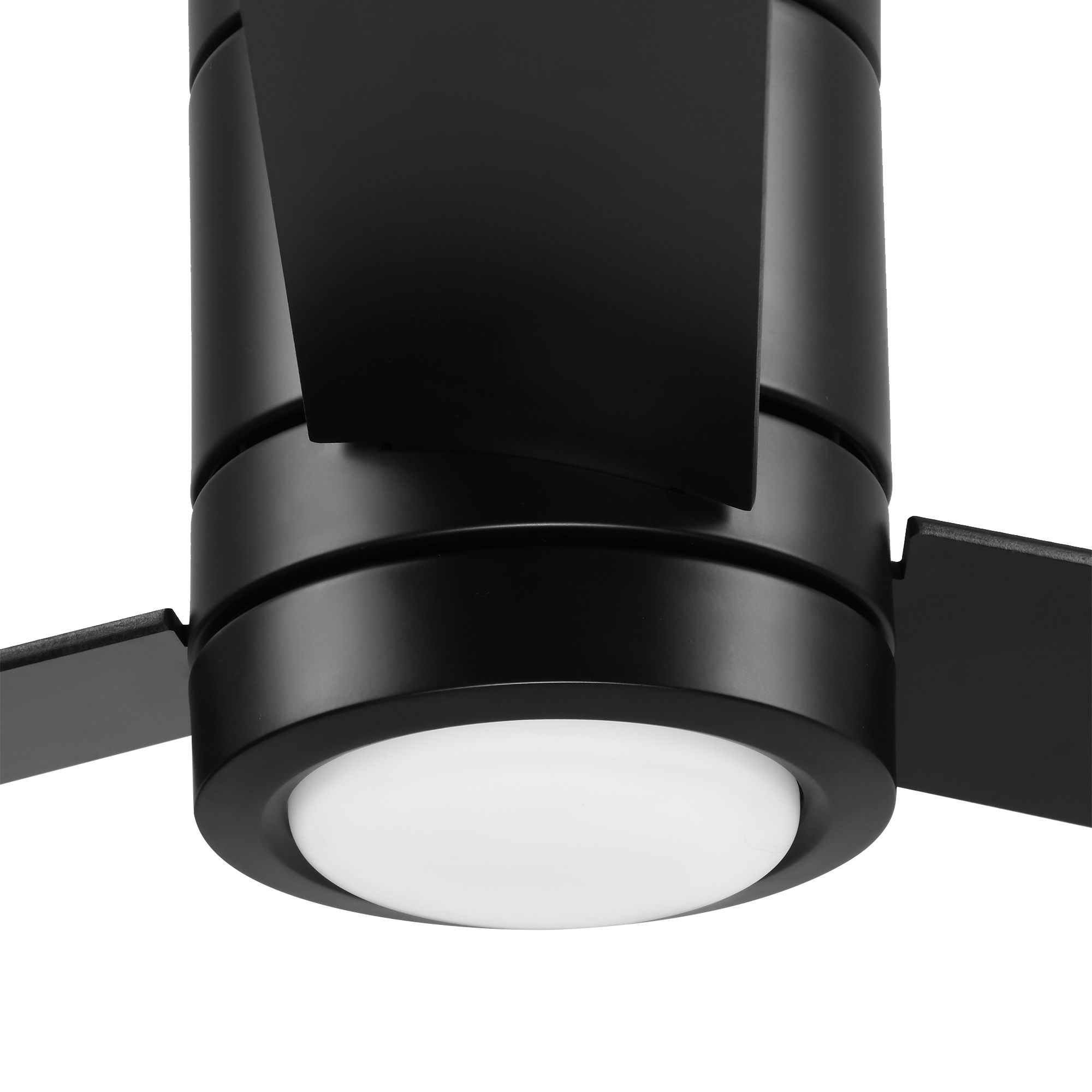 Ventilatore da soffitto da 132 cm con 3 pale curve, telecomando, 6 velocità e timer, motore DC reversibile, bianco