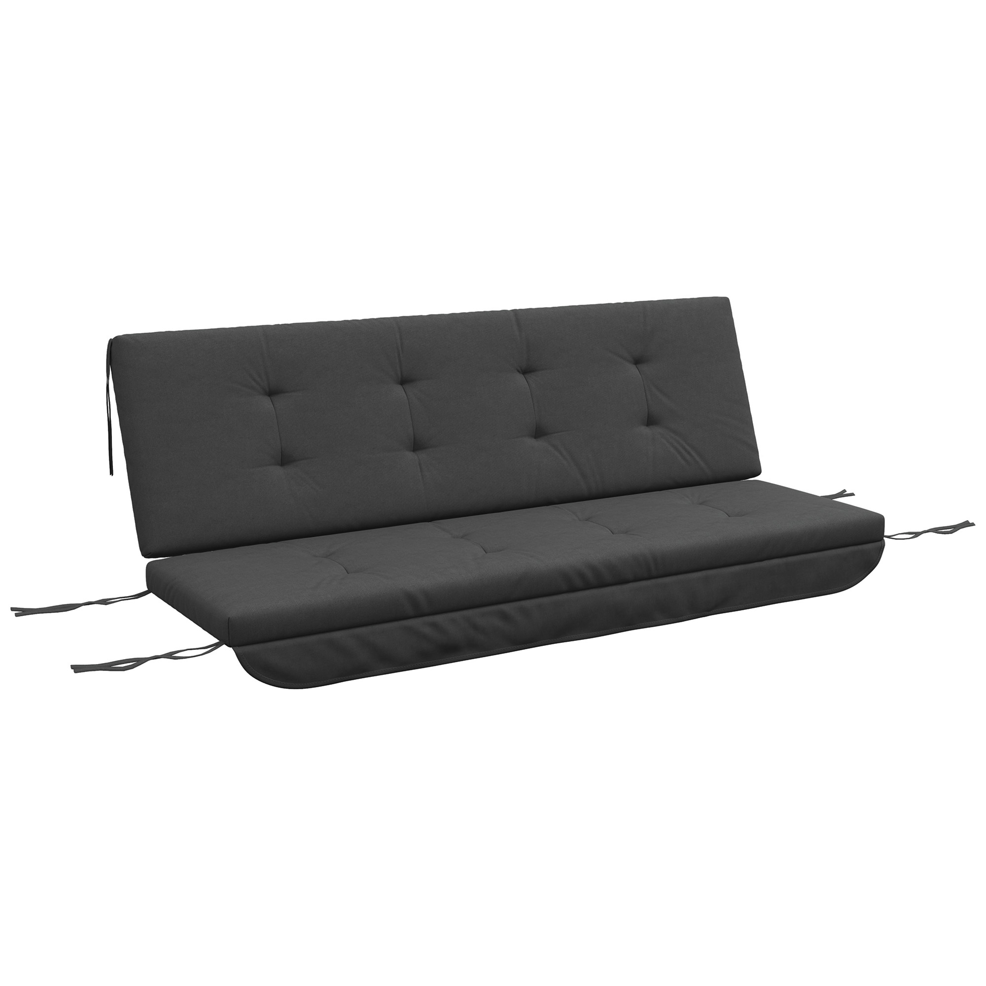 Outsunny Cojín de asiento y respaldo para jardín 170x100x8cm Gris oscuro   Aosom España