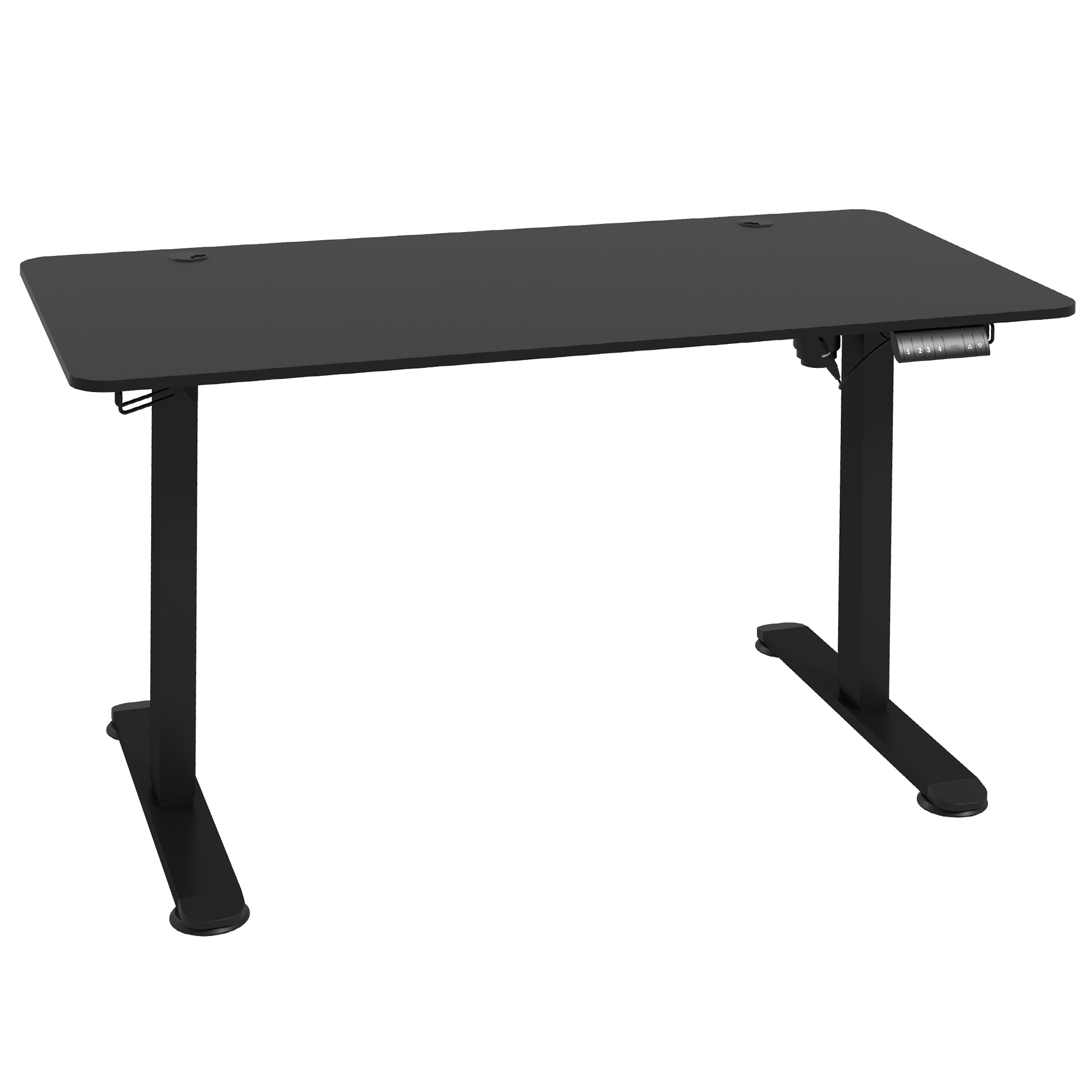 Vinsetto Escritorio de Pie Ajustable en Altura Mesa de Ordenador, 140 cm x 70 cm x 116 cm, Negro