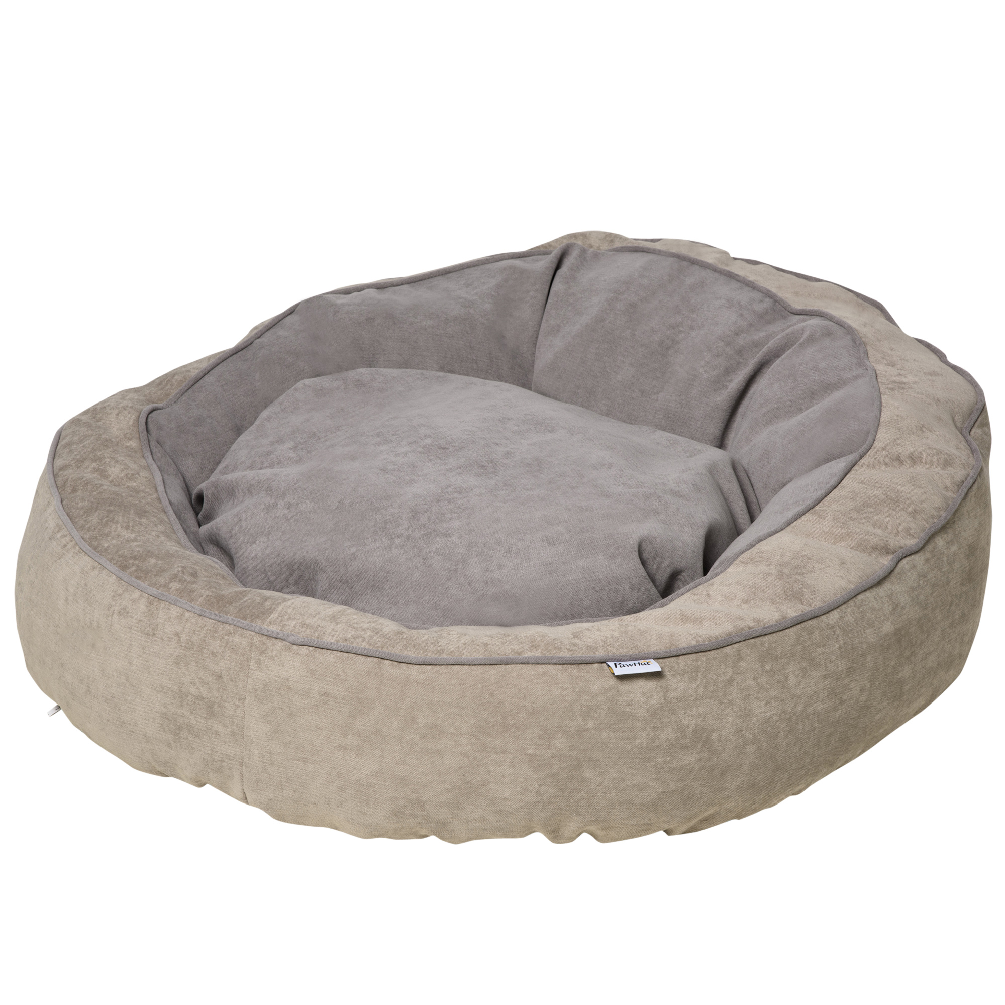 Comparer les prix de PawHut Coussin pour Chiens avec Rebords Surélevés, Revêtement en Tissu, 85x85x35cm, Gris