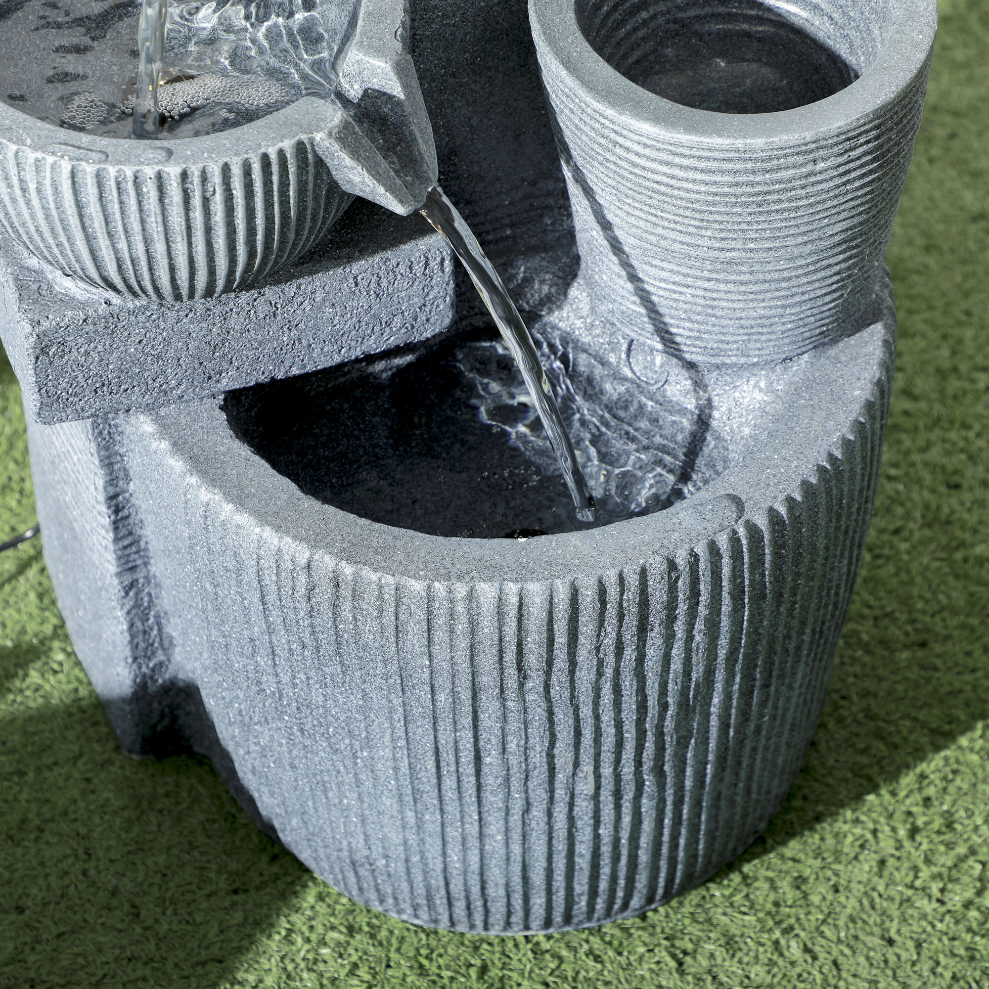 Fontana Da Muro Con Testa Di Leone | Fontanella Decorativa In Plastica Con Pompa Interna | Ideale Per Interni | Stile Vintage - Foto 13