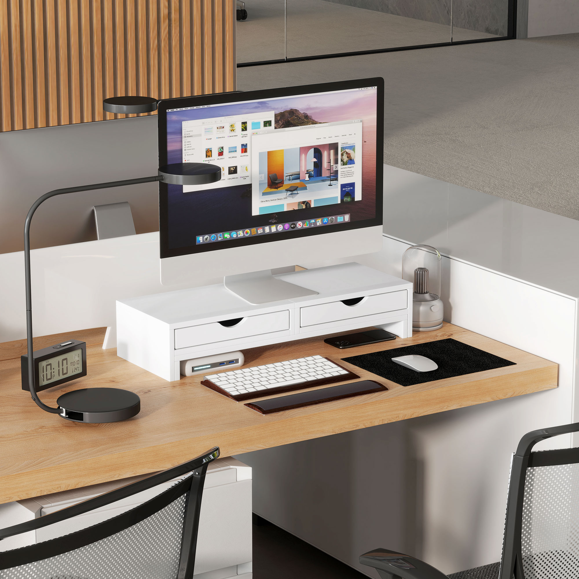 Monitor Altezza Scrivania Ideale Rialzo Monitor Da Scrivania