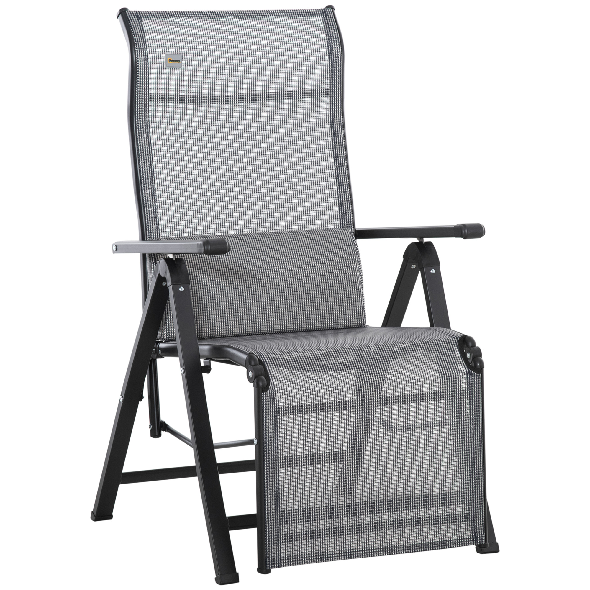 Outsunny Silla de Gravedad Cero Plegable y Reclinable a 9 Niveles con Cojín Lumbar, Gris   Aosom España