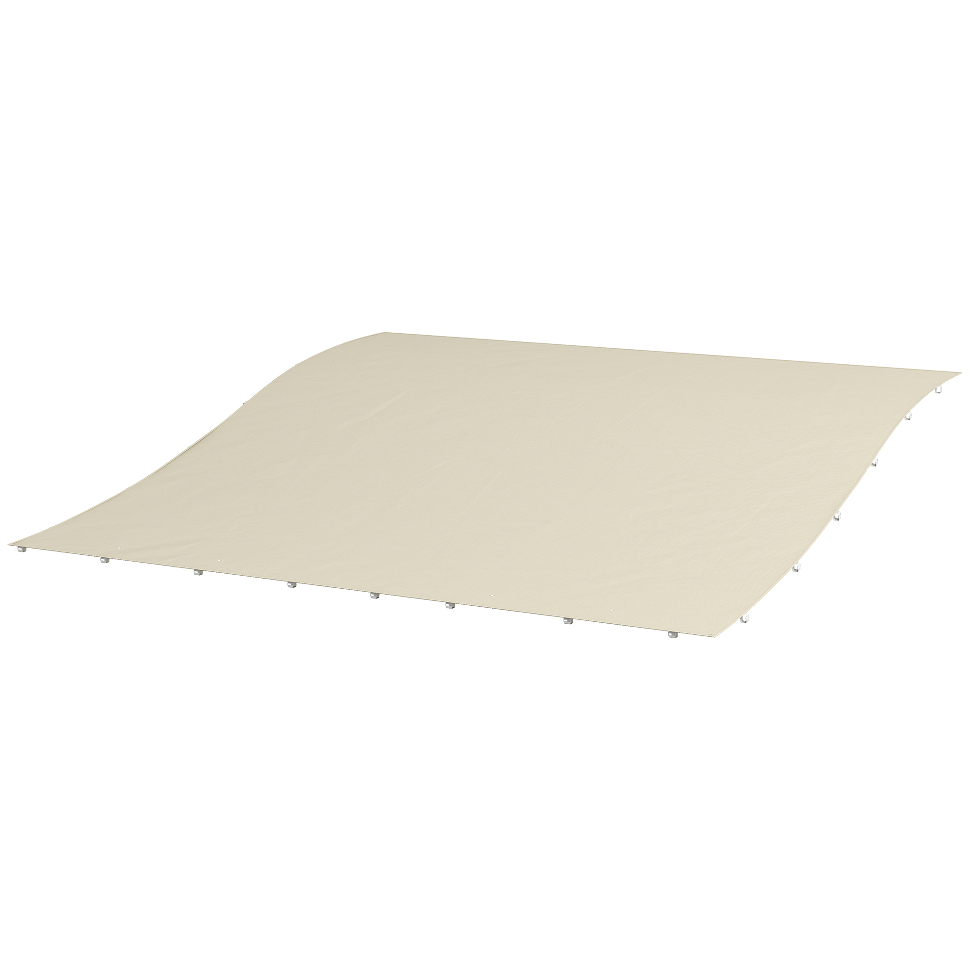 Outsunny Telo di Ricambio per Pergola da Giardino 2.5x3 m avec 8 Trous de Drainage, en Polyester, 297x243 cm, Beige