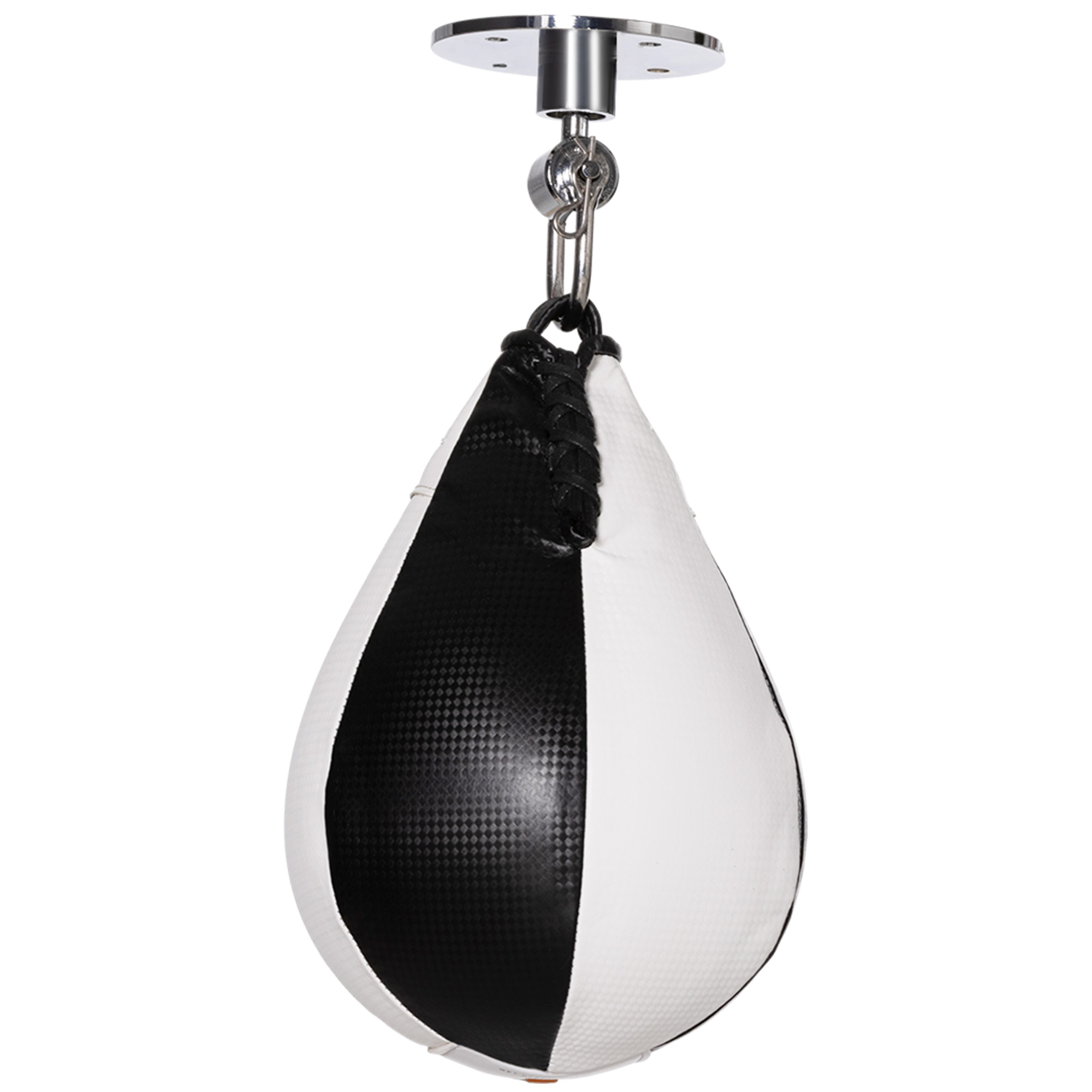 SPORTNOW Speedball Boxsack, Erwachsenen-Schlagball mit 360° drehbarer Rotule, Pumpe, Wand- oder Deckenmontage, Schwarz und Weiß Aosom
