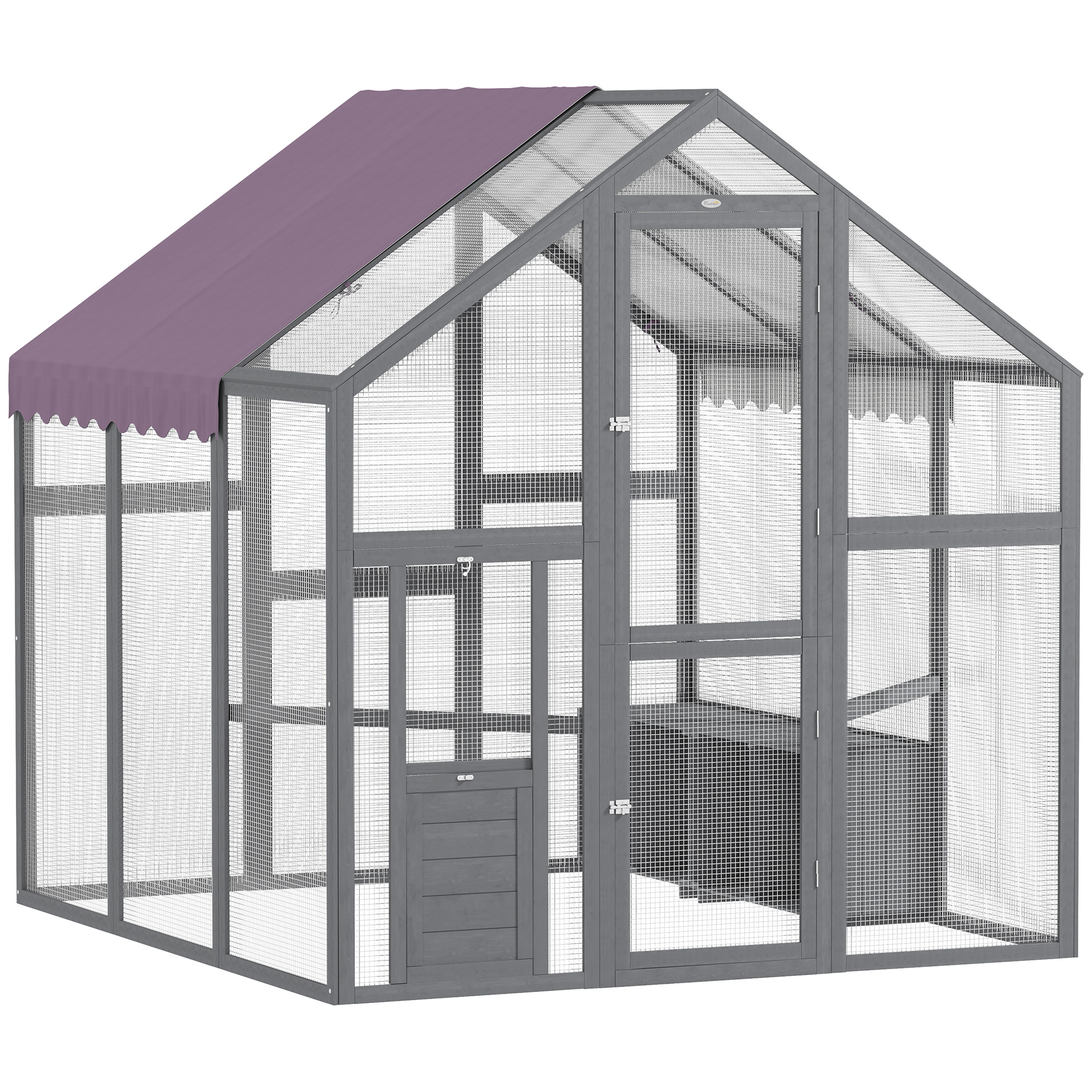 Meilleurs prix pour PawHut Enclos à poules, Poulailler avec toit imperméable, 2 nichoirs, 2 perchoirs, pour 6-8 poules, env. 1,7 x 1,8 x 1,8 m
