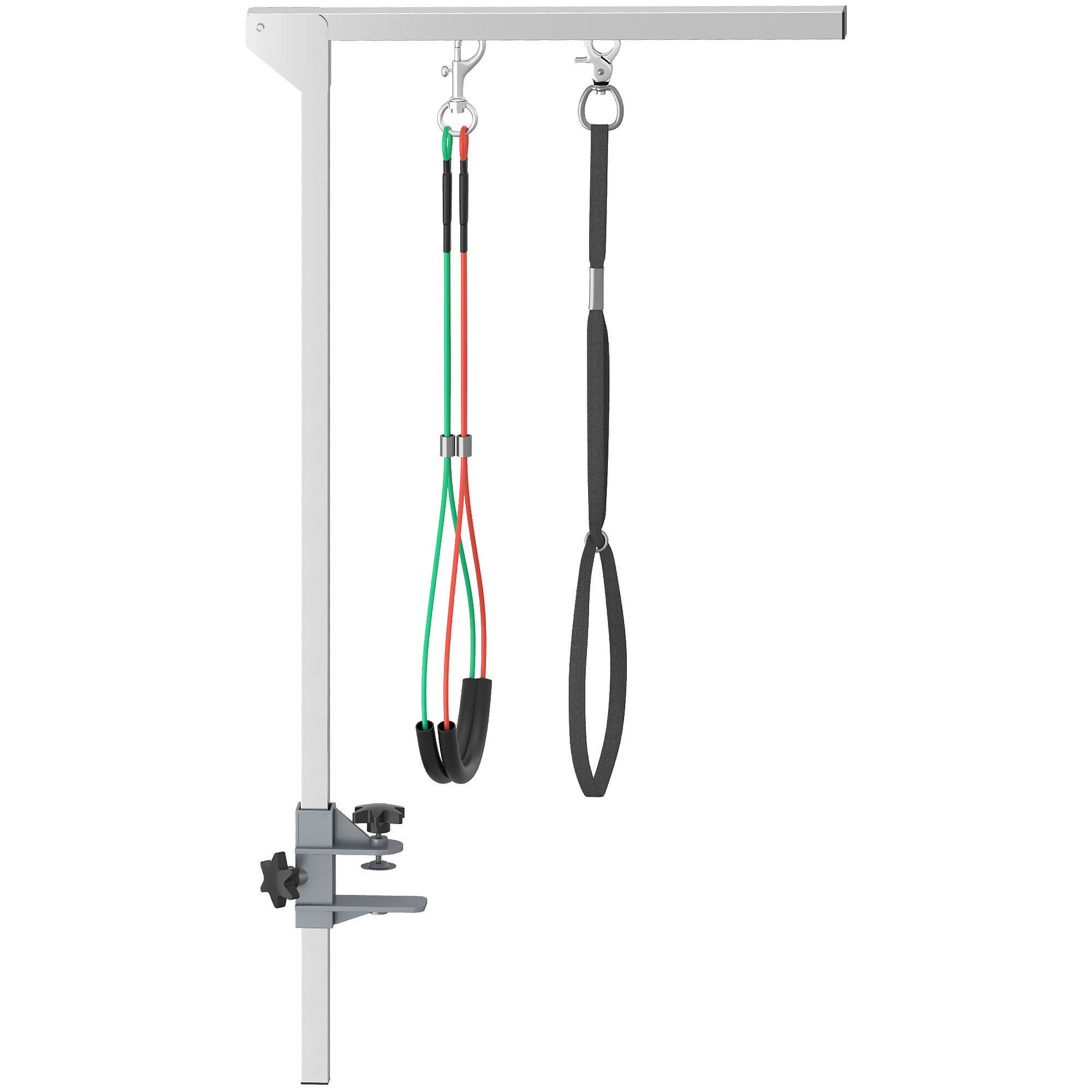 PawHut Braccio da toelettatura pieghevole per animali domestici in acciaio inossidabile con collarino di fissaggio per cani di taglia grande e piccola altezza regolabile max. 74 cm