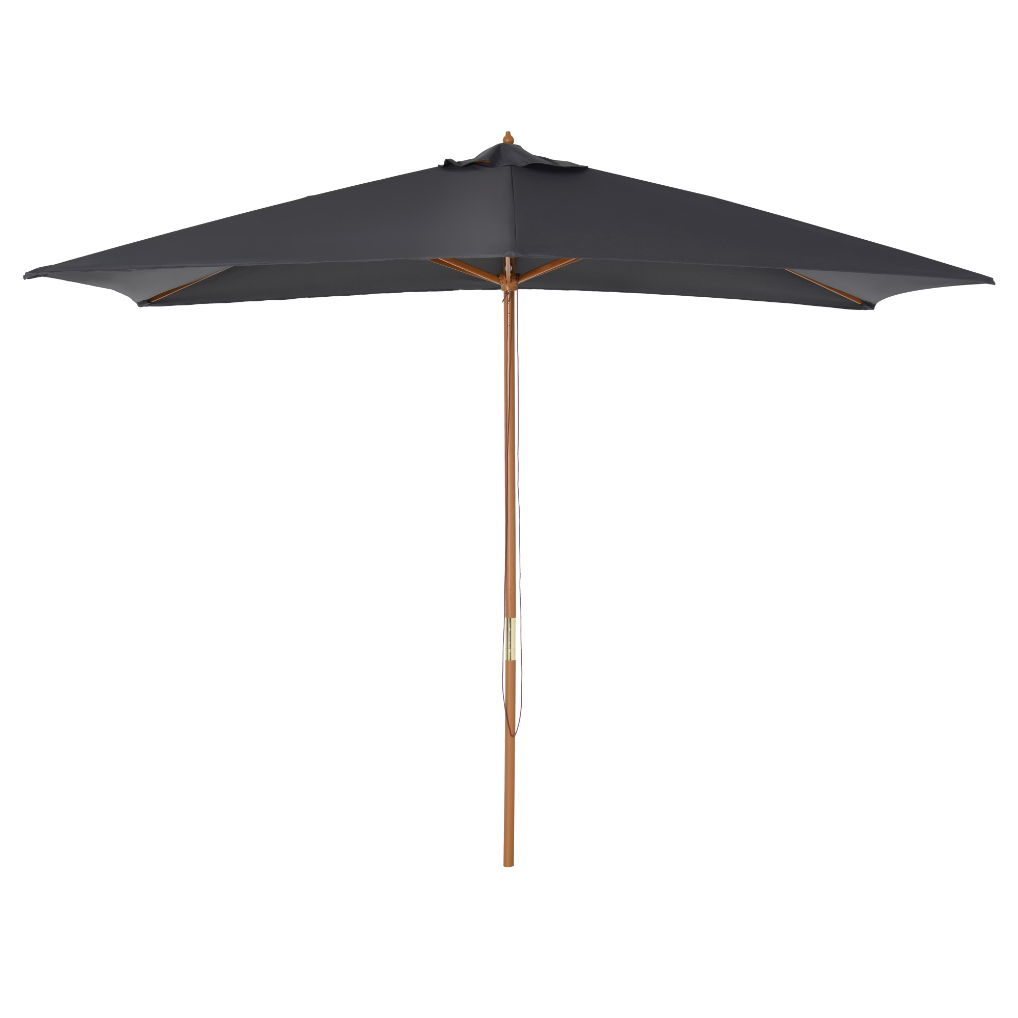 Outsunny Parasol recto rectangular Sombrilla de jardín de gran tamaño 3x2x2,5 m Gris oscuro   Aosom España