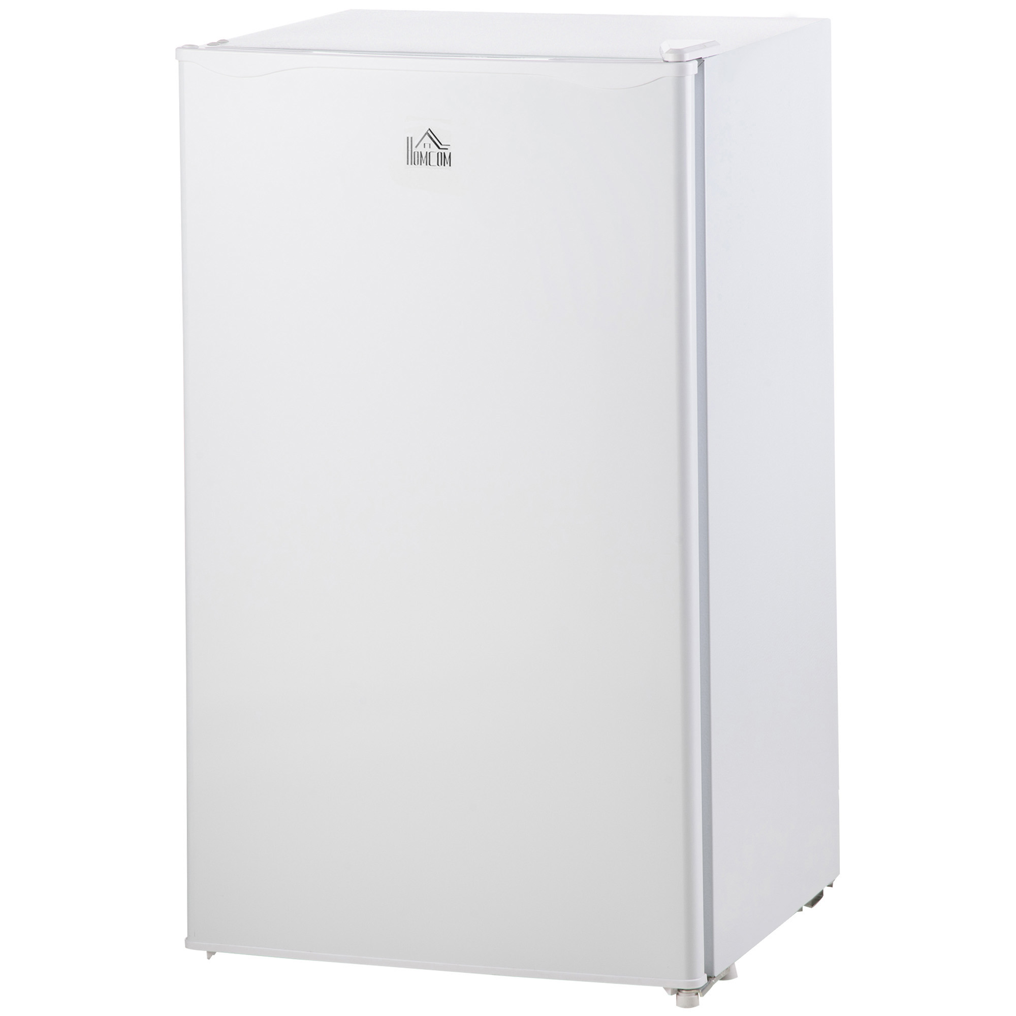 HOMCOM Réfrigérateur Petit 91L Porte Réversible avec Congélateur, Mini Frigo Silencieux Classe E Compact Portable avec Température Réglable, Installation Libre, Blanc