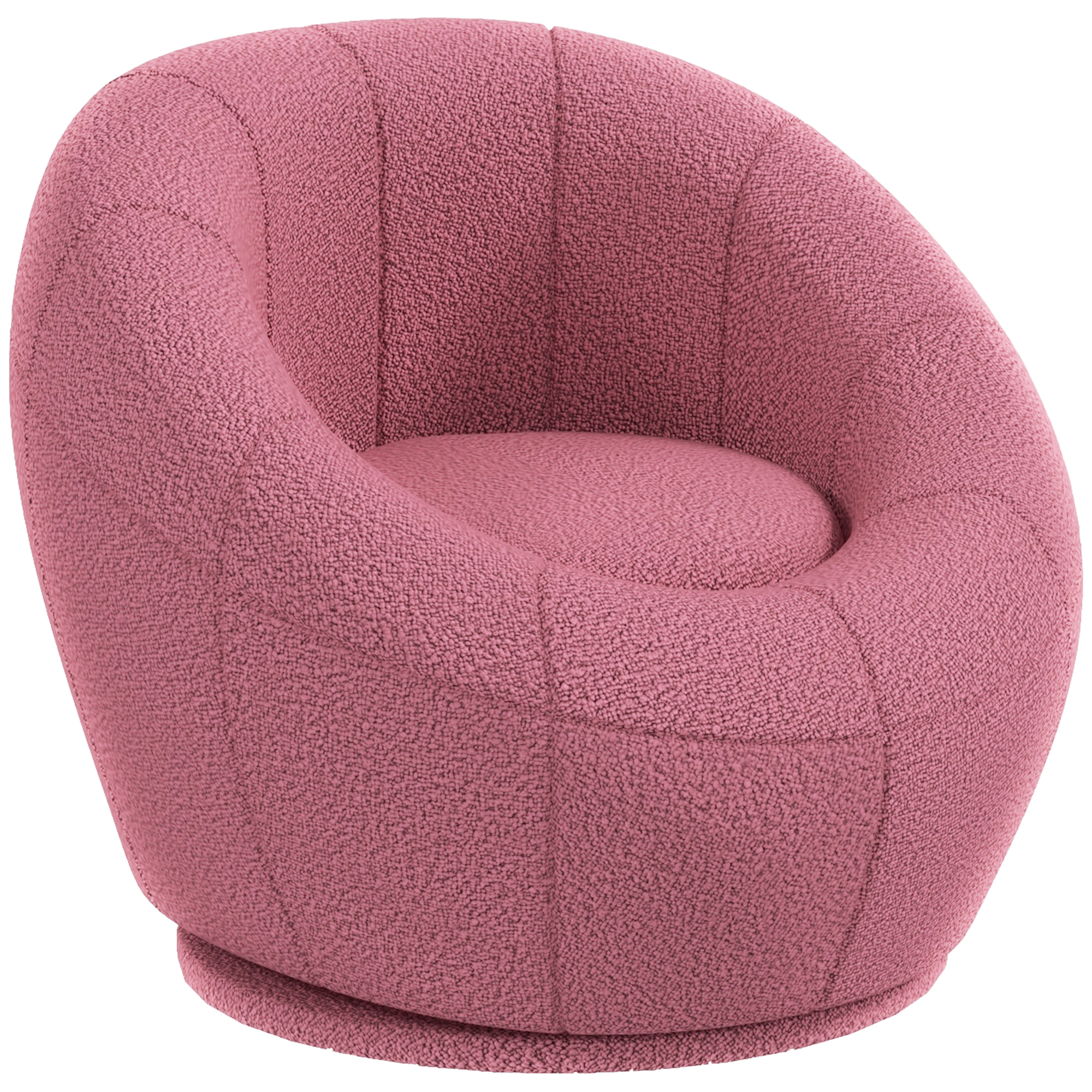 HOMCOM Sillón Infantil Muebles Infantiles Taburete Infantil de Peluche, 60 cm x 56 cm x 48 cm, Rosa