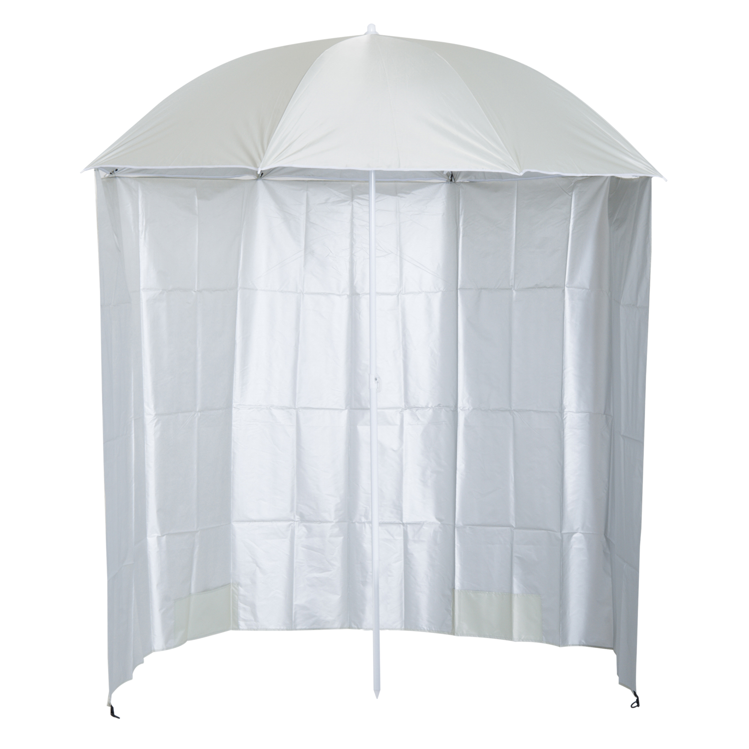 Outsunny Parasol de playa 2,2x2,2 m protección UV bolsa de transporte, estacas y lastre integrados Crema   Aosom España
