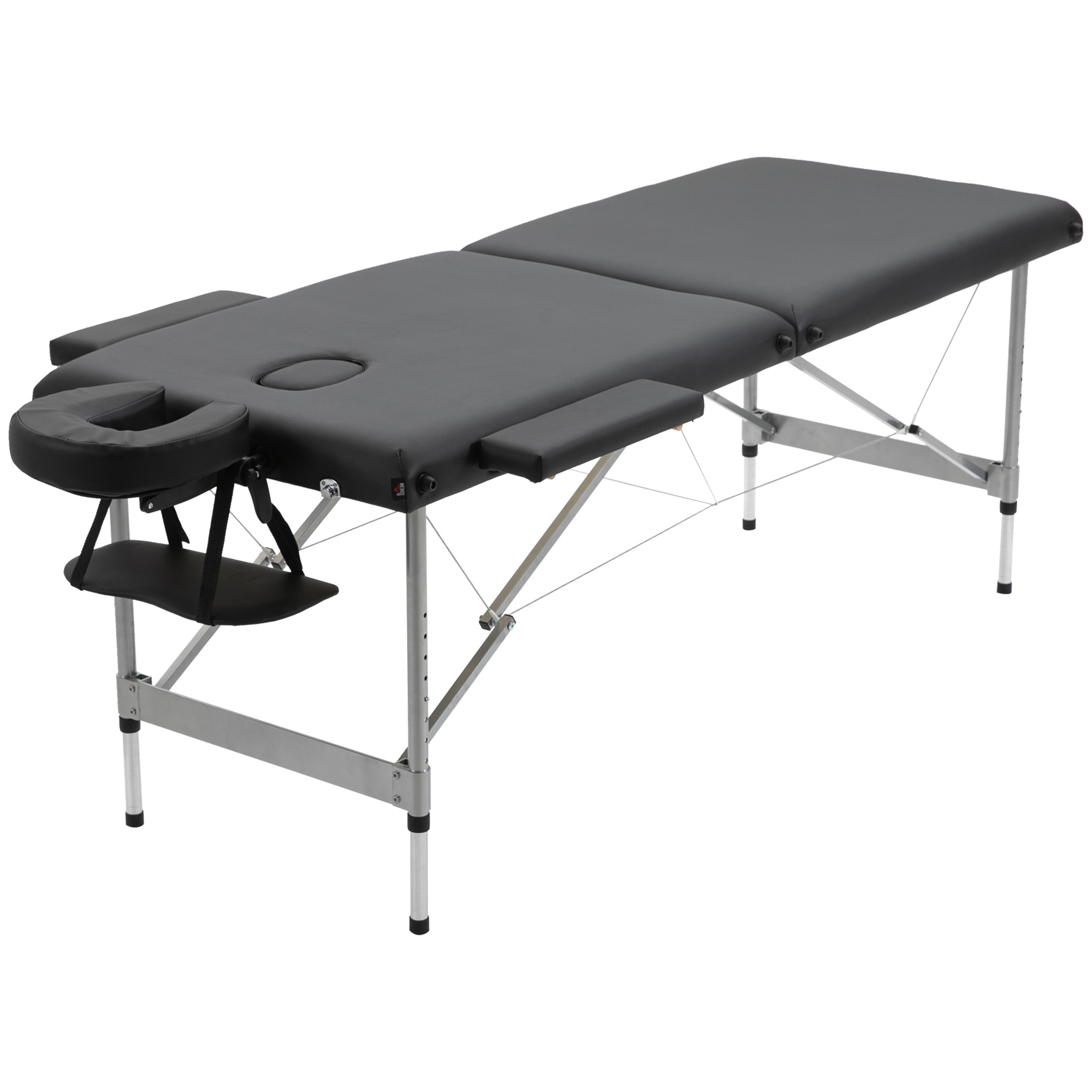 HOMCOM Table de massage pliante, avec ouverture faciale, accoudoirs, repose-mains, table de massage mobile, 186 cm x 71 cm x 83 cm