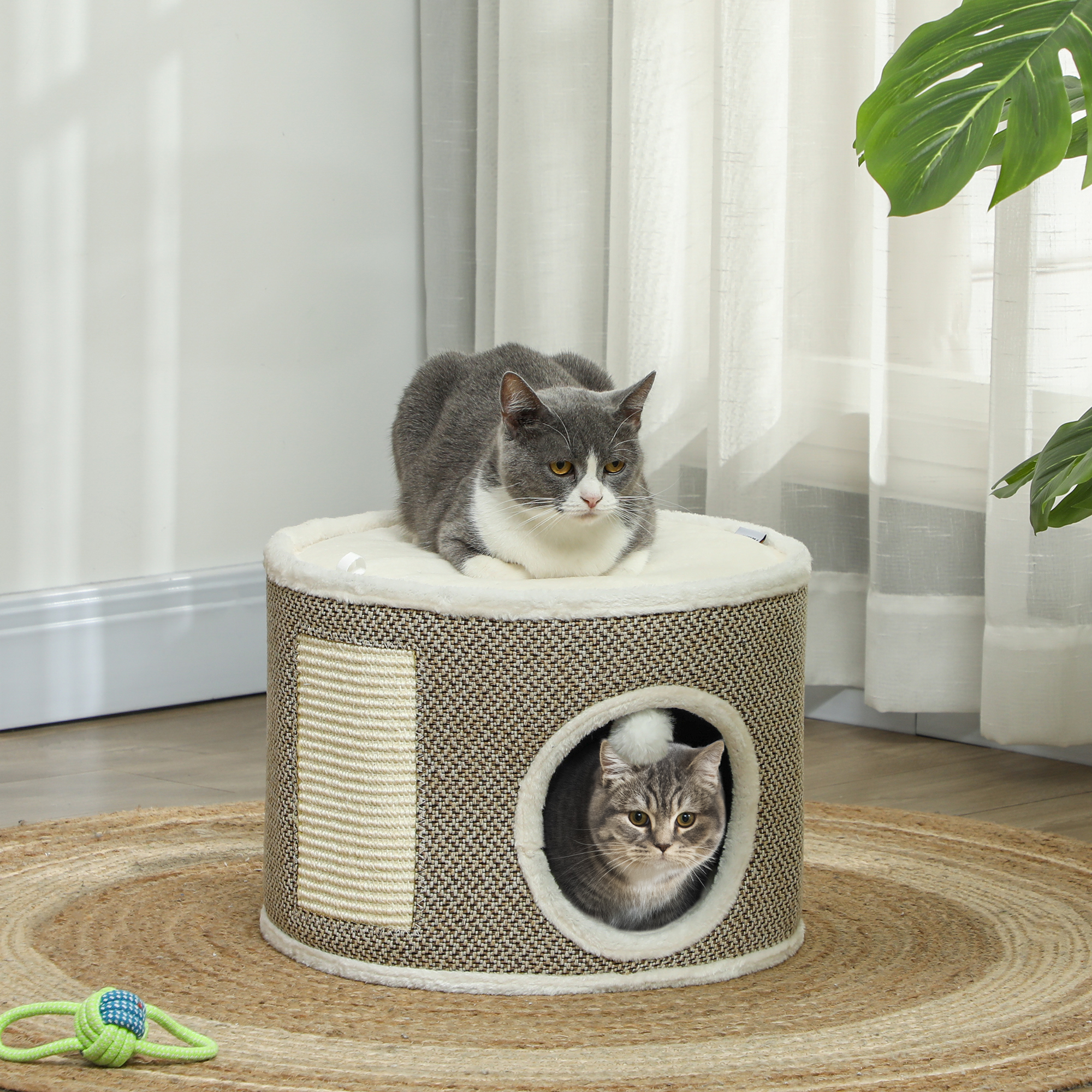 PawHut Katzenturm Kratzbaum, Kratztonne für Katzen, Höhe 30 cm, mit Sisal z günstig online kaufen