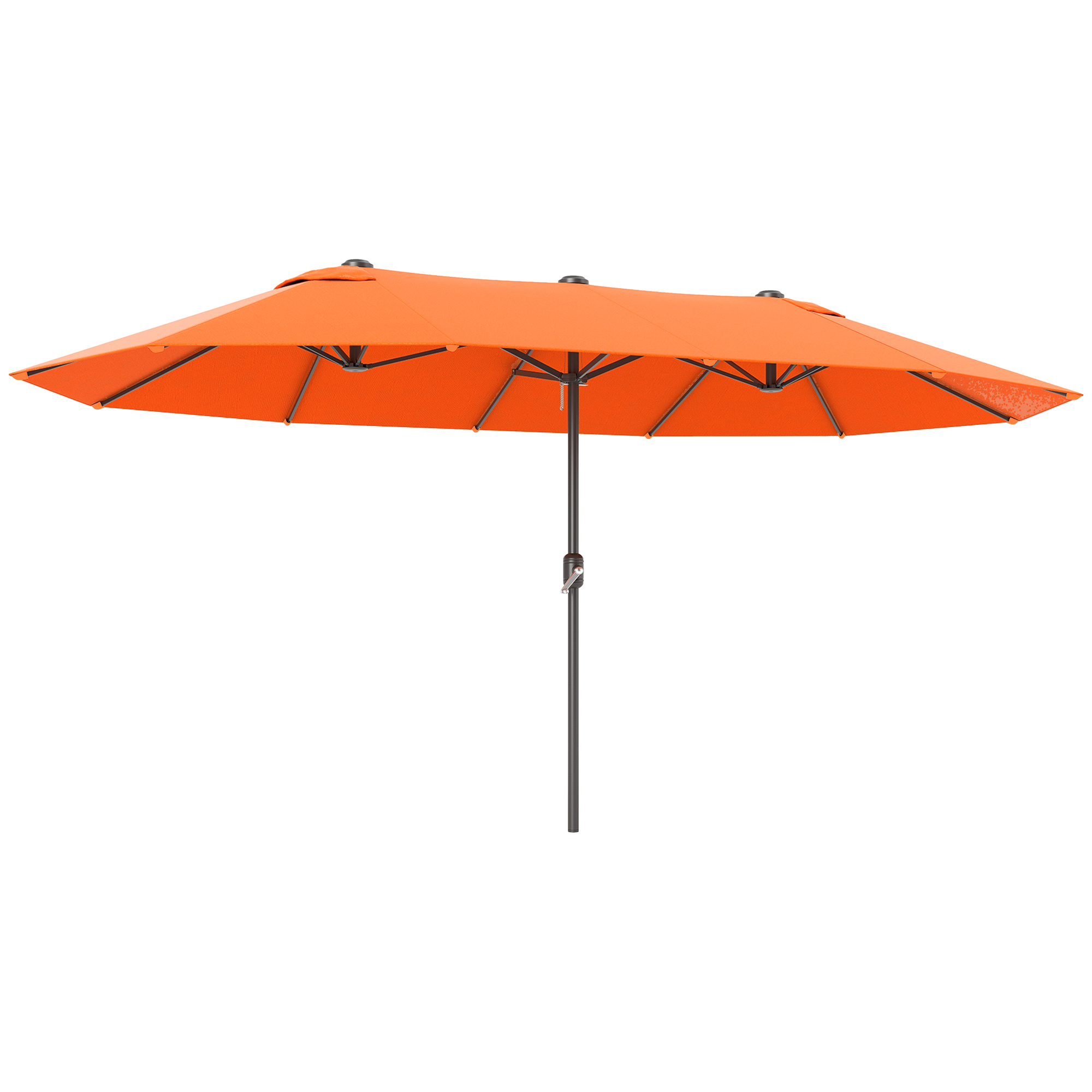 Product photograph of Outsunny 4 6m Double-sided Garden Parasol - Orange from Aosom UK