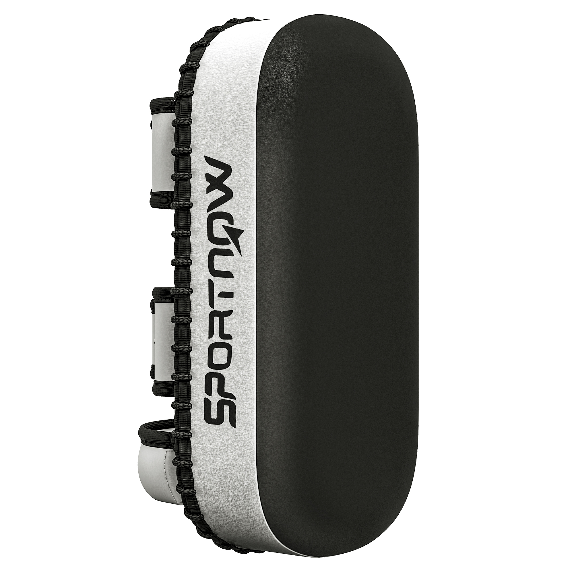 Sportnow Box- Und Muay Thai-Schlagpolster Aus Pu Und Epe Mit Riemen Und Griff, 38x20x18 Cm, Schwarz Aosom