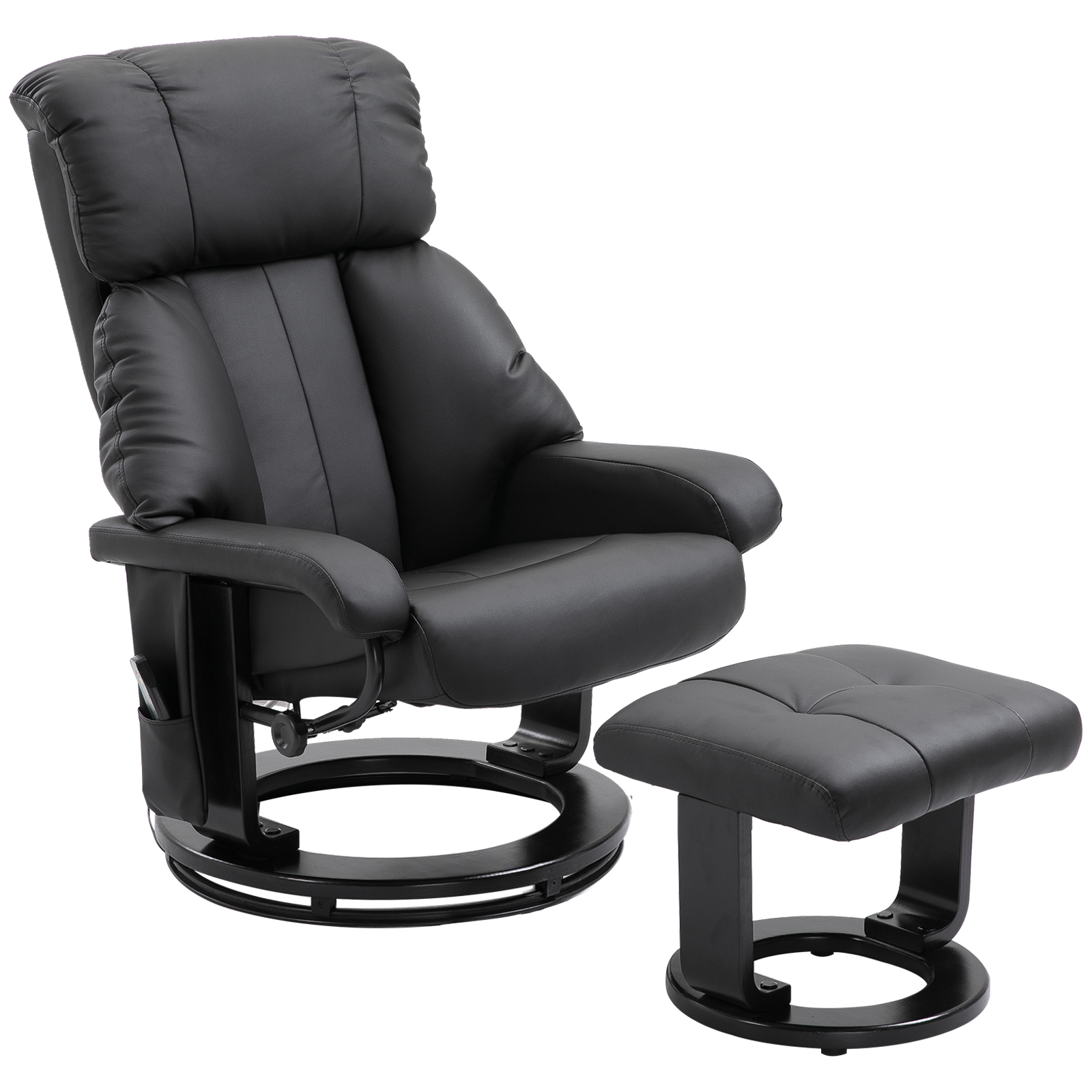 HOMCOM Sillón de Masaje con Reposapiés Sillón de Masaje con Función de Reclinación Sillón Eléctrico con Control Remoto Sillón de TV   Aosom España
