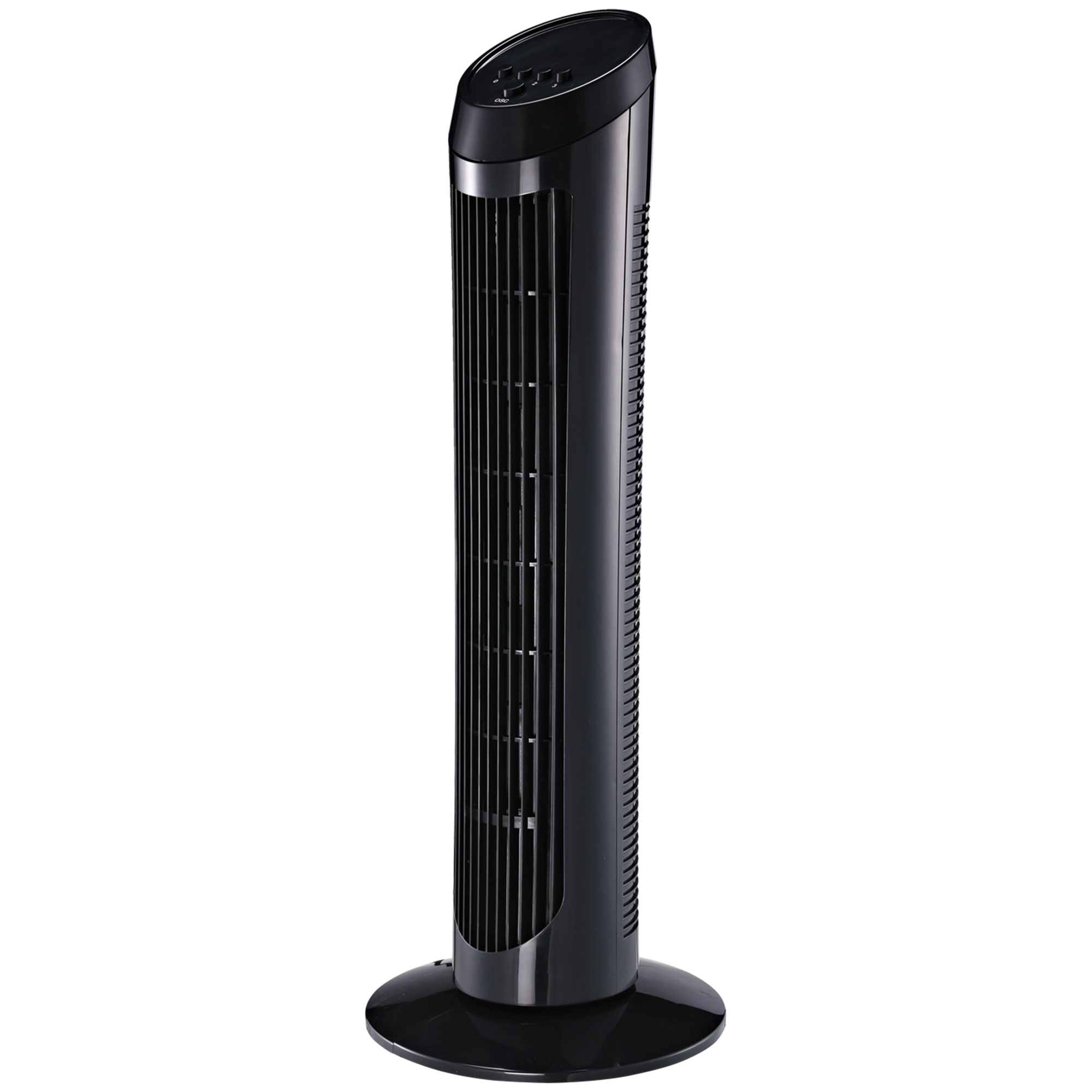 HOMCOM Ventilador de torre de columna oscilante silencioso 45 W 3 velocidades 27x27x75 cm Negro | Aosom España