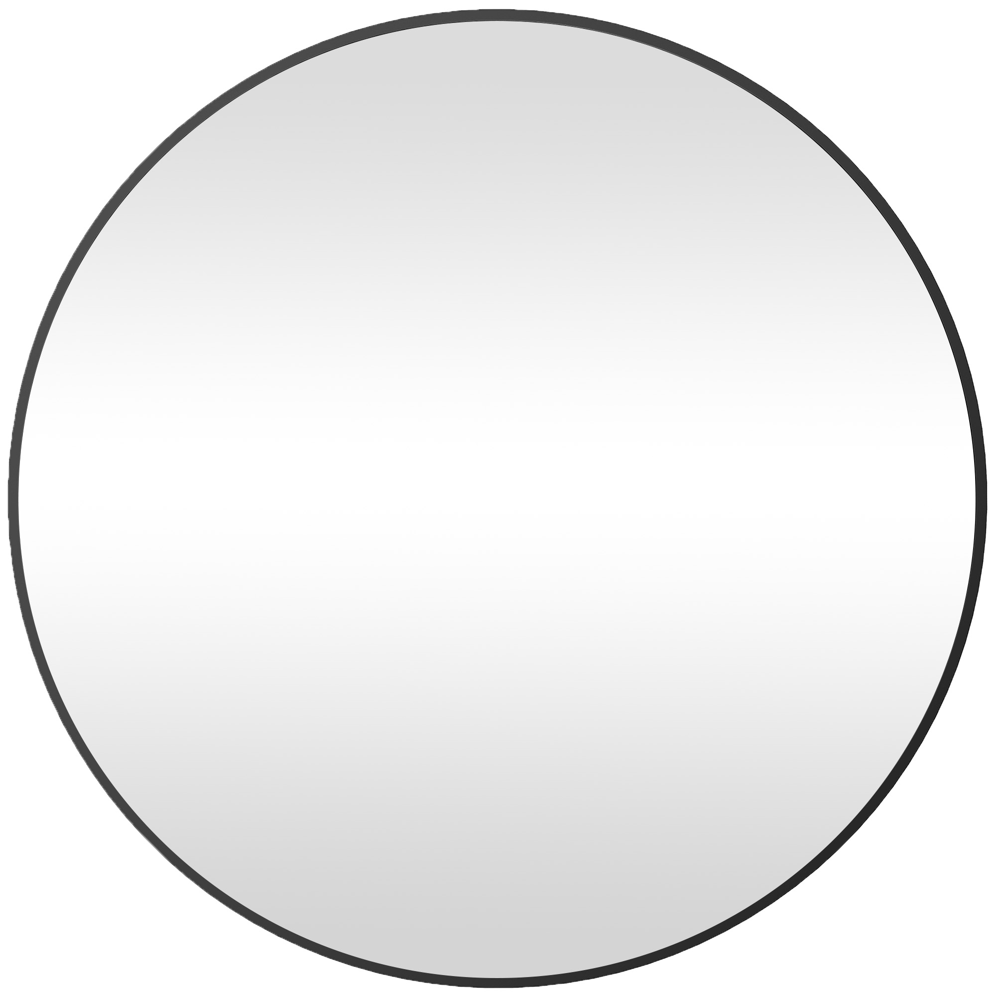 HOMCOM Espejo redondo espejo de baño marco de metal fácil de instalar, para habitación, sala de estar, entrada, Ø 70 x 2,5 cm negro