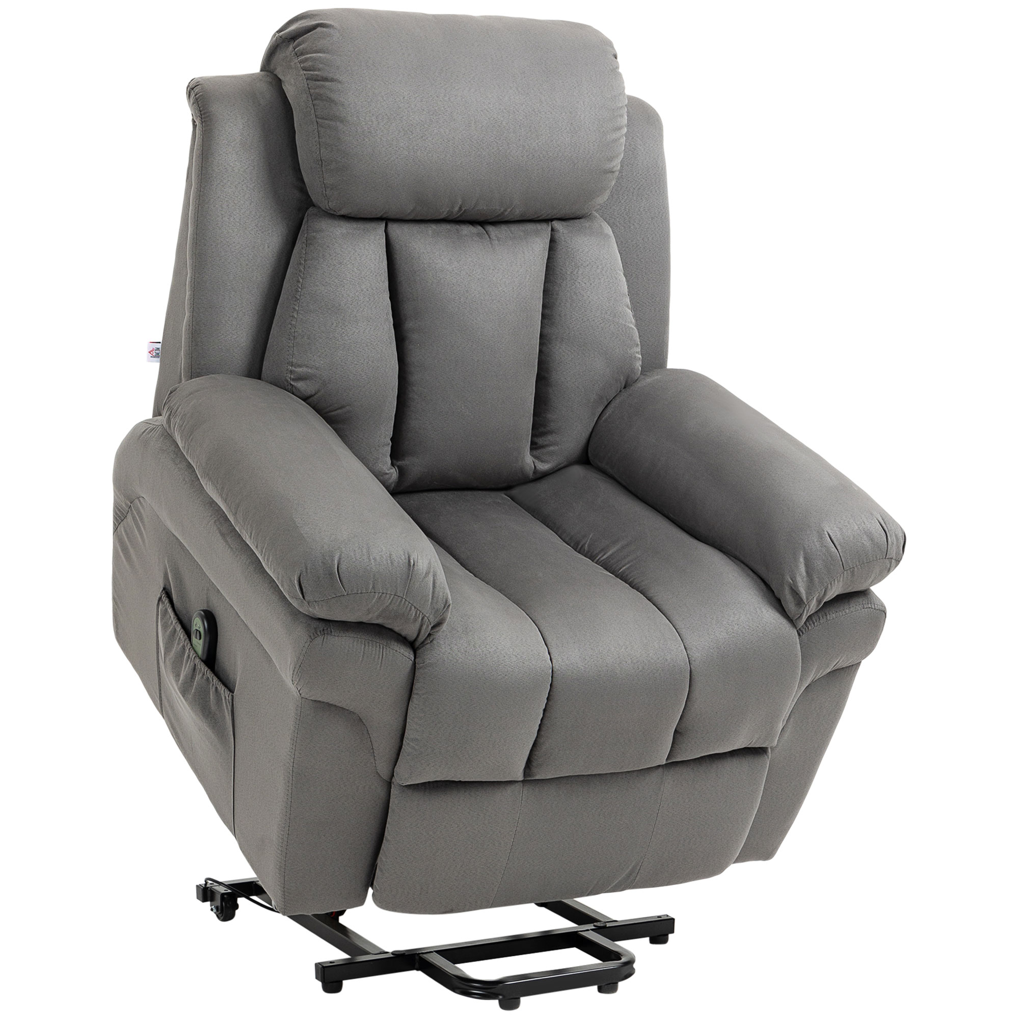 Image of HOMCOM Poltrona Relax elettrica Poltrona releveur inclinabile con Poggiapiedi Regolabile grigio cod005