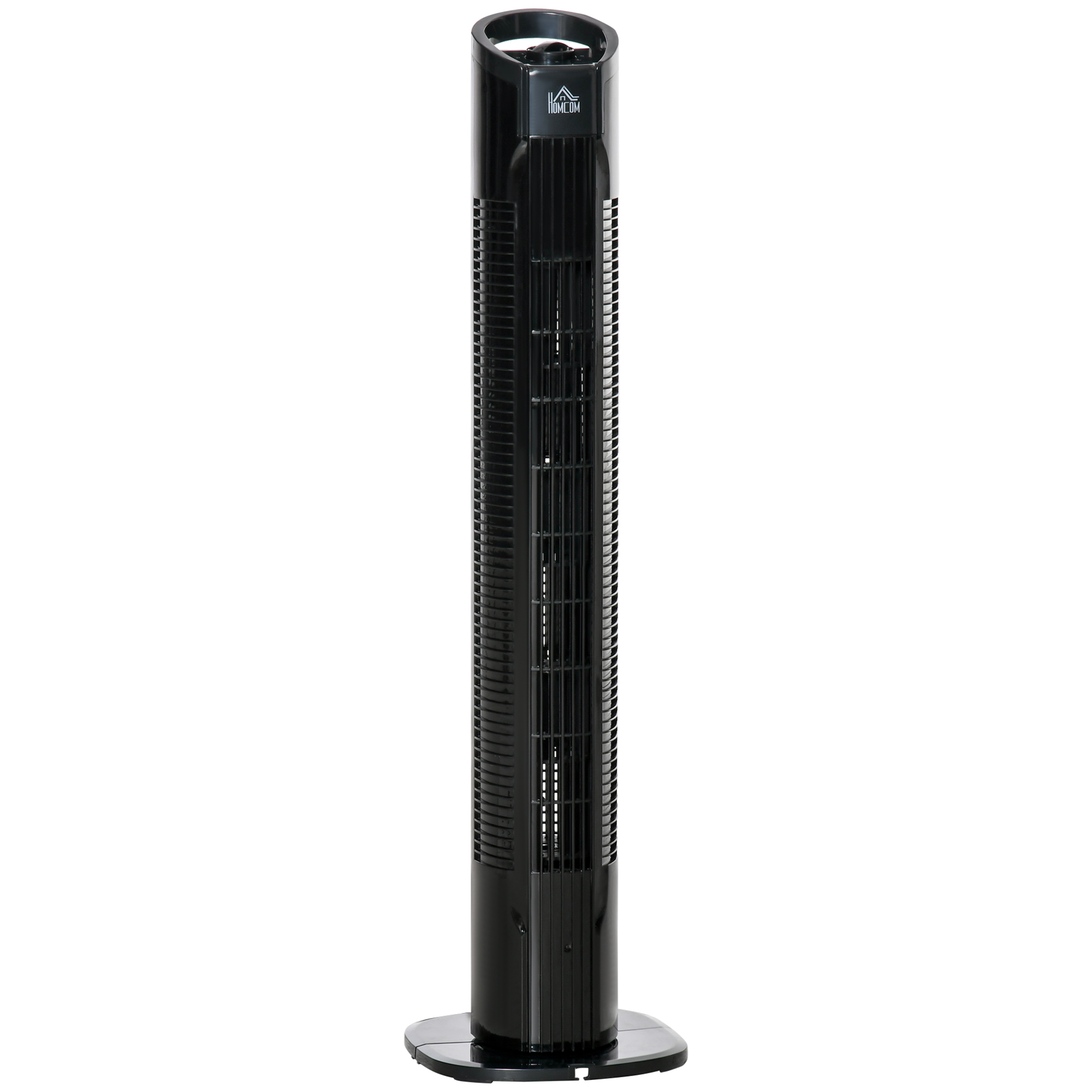 HOMCOM Ventilador de torre moderno 3 velocidades con 70° de oscilación asa potencia 50W 20x78,5 cm Negro   Aosom España