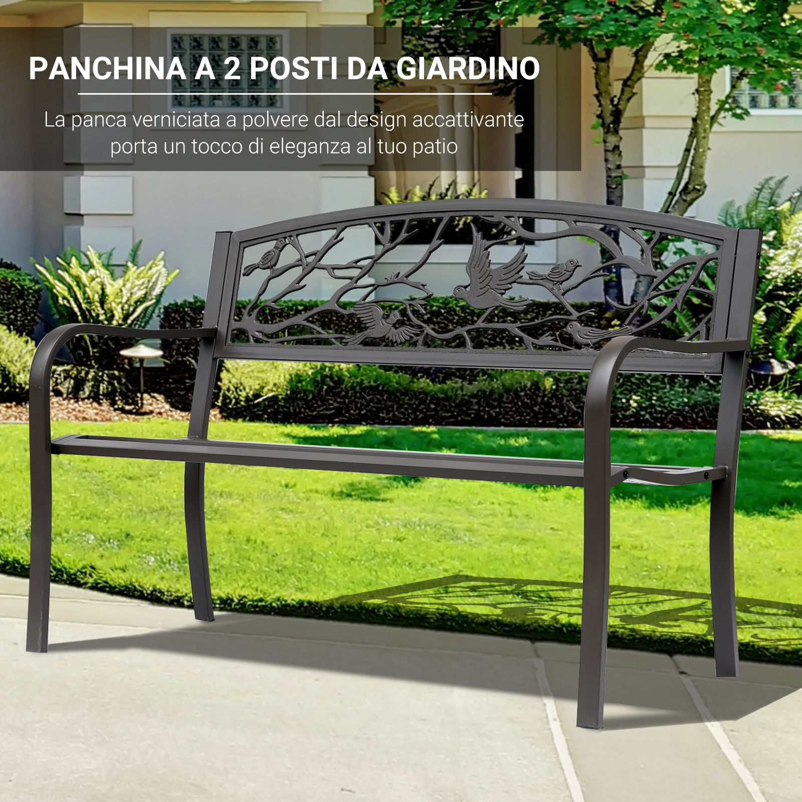 Panchina Da Giardino Con Rose In Ghisa – Panca Da Giardino In Legno Duro