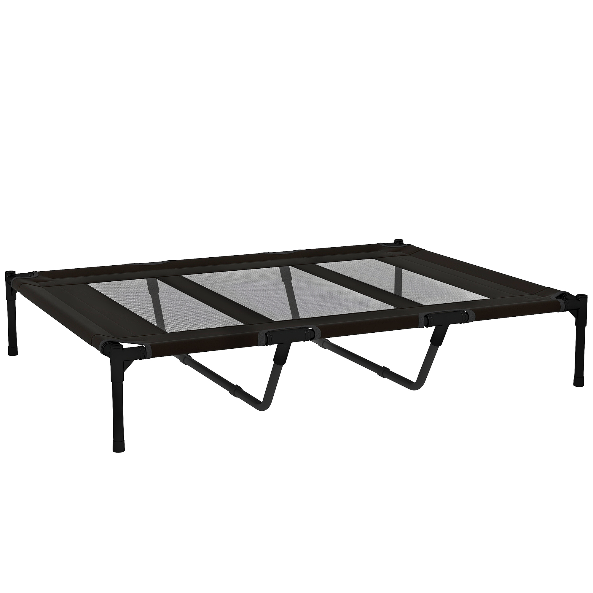 Pawhut Preto Cama Elevada Para Cães Com Tecido Transpirável Para Dormir Relaxar Cama Para Animais De Estimação 122X92x23 Cm Aosom Portugal