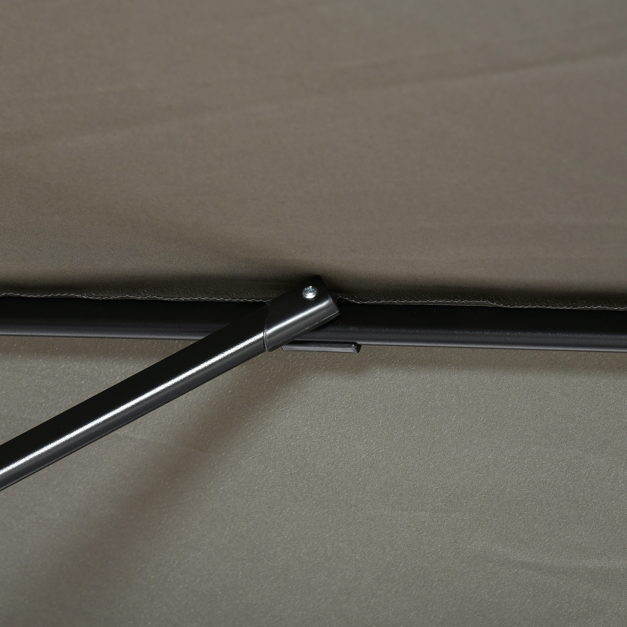  Umbrela de gradina cu manivela 2,5x2,5 m, cu rotatie 360° si parasolar reglabil, gri deschis [7]