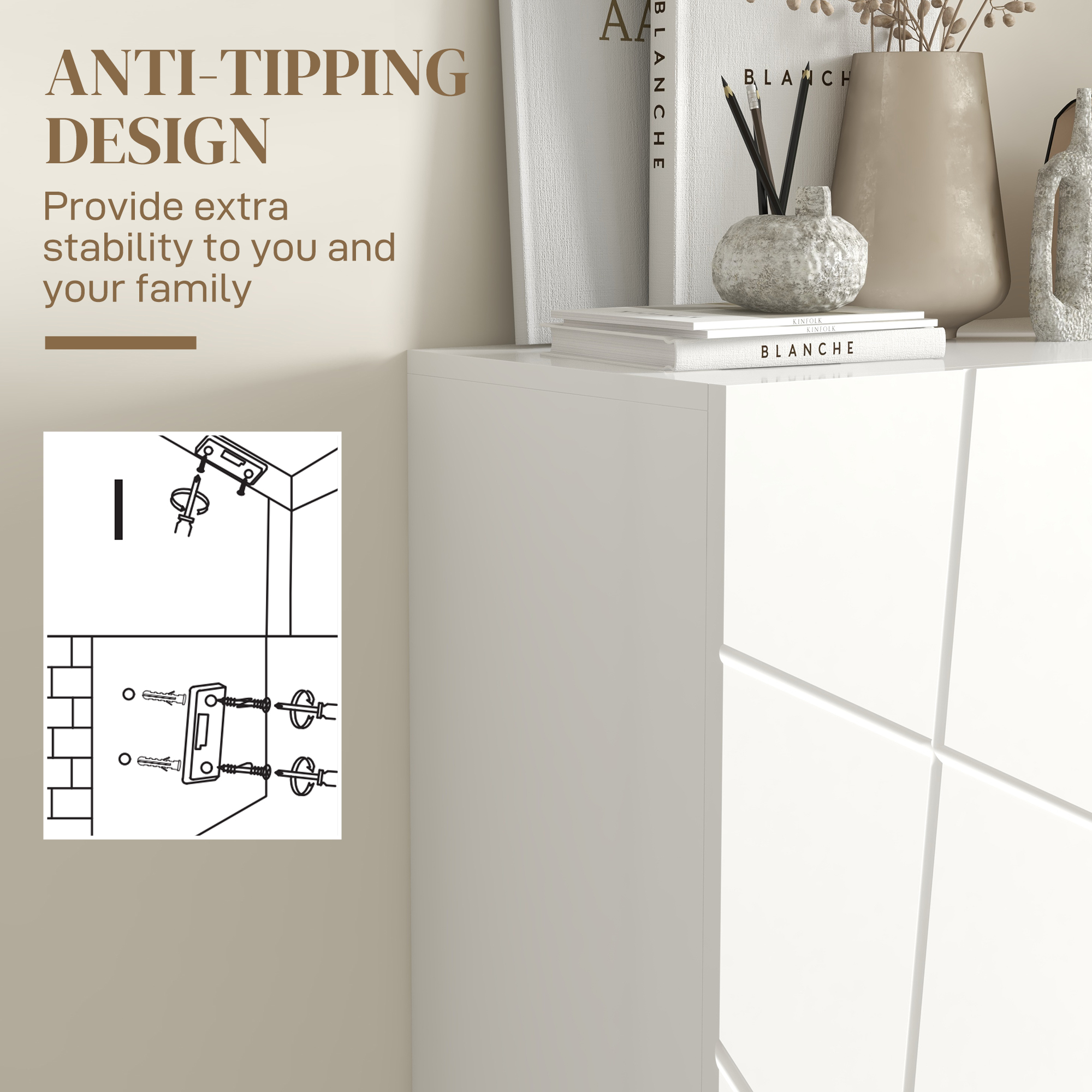  Dulap modern pentru pantofi, 15-20 perechi, cu rafturi reglabile si inchidere amortizata, 72x31.5x95 cm, alb [7]