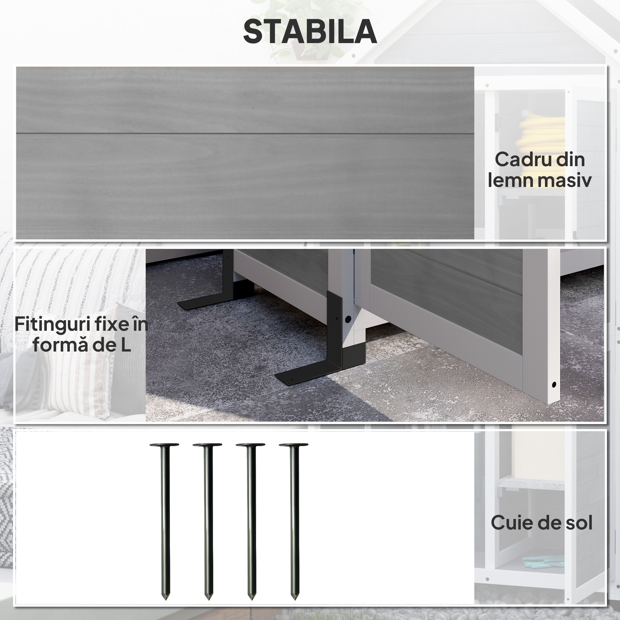  sopron pentru Unelte de Gradina cu Dulapior si Rafturi Reglabile, 89x51x182 cm, Gri Deschis [6]