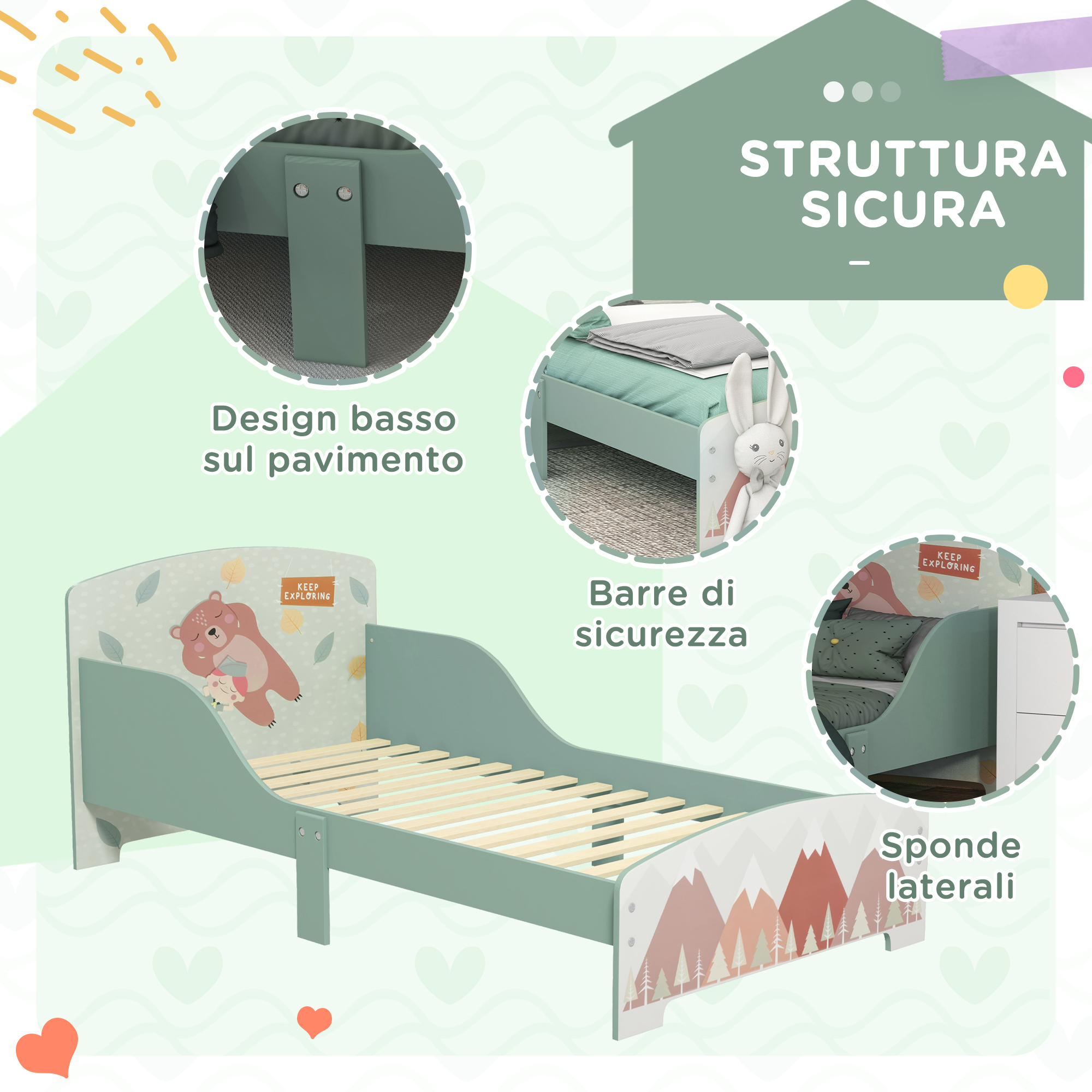 Nttopship Set di biancheria da letto con motivo geometrico blu e nero