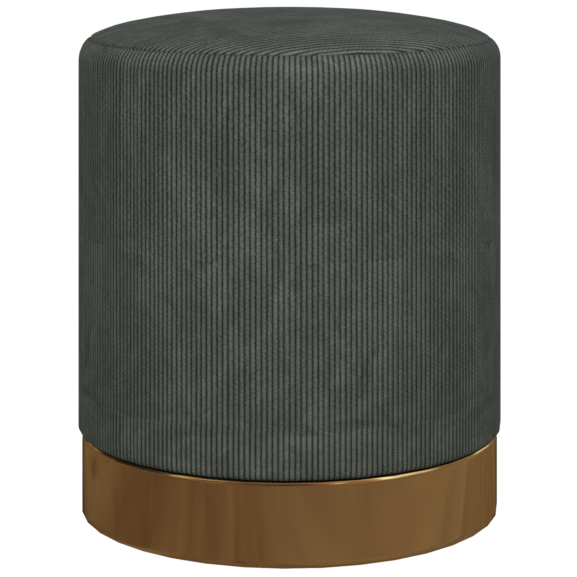 Product photograph of Homcom Soft Padded Corduroy Footstool - Dark Green Aosom Uk from Aosom UK