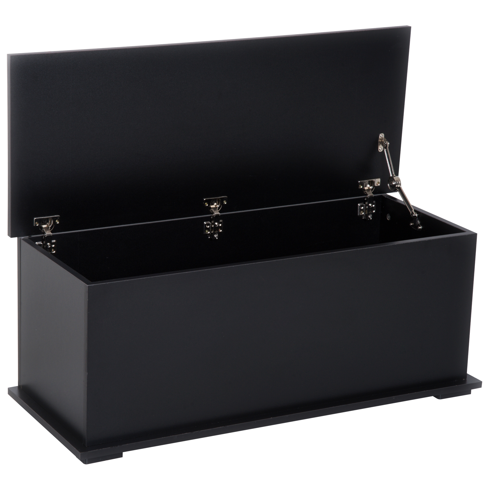 HOMCOM Coffre de rangement coffre à jouets grande capacité de rangement charnière verrouillée en bois 100 x 40 x 40 cm noir HOMCOM Coffre de rangement coffre à jouets grande capacité de rangement charnière verrouillée en bois 100 x 40 x 40 cm noir