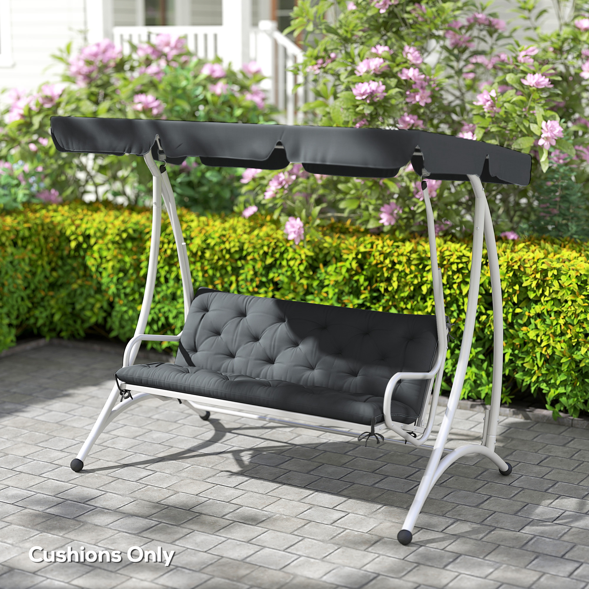 Swing Chair 150cm Outdoor Bench Cushion Outsunny Seater Bench