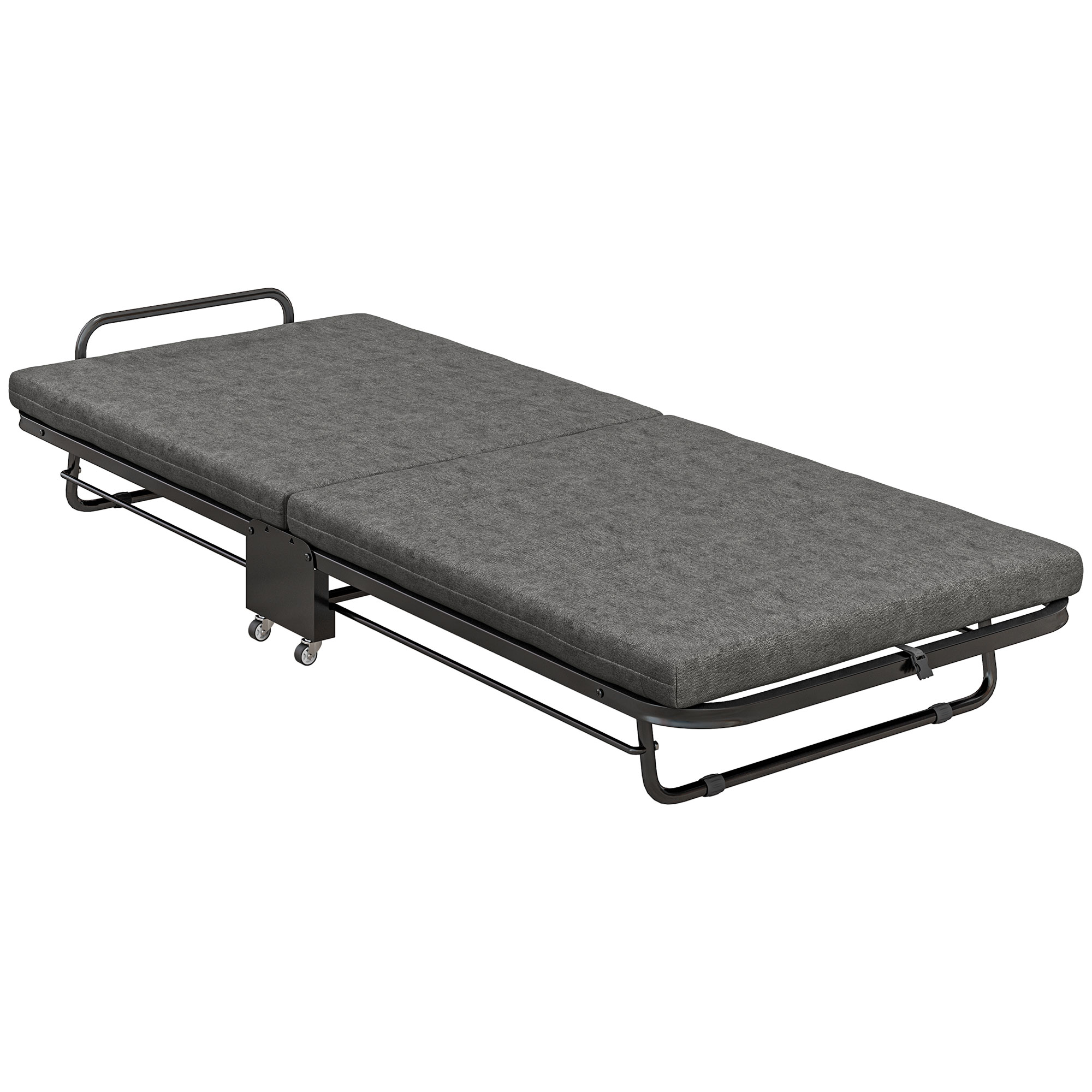 Product photograph of Homcom Single Temporary Folding Bed - Grey from Aosom UK