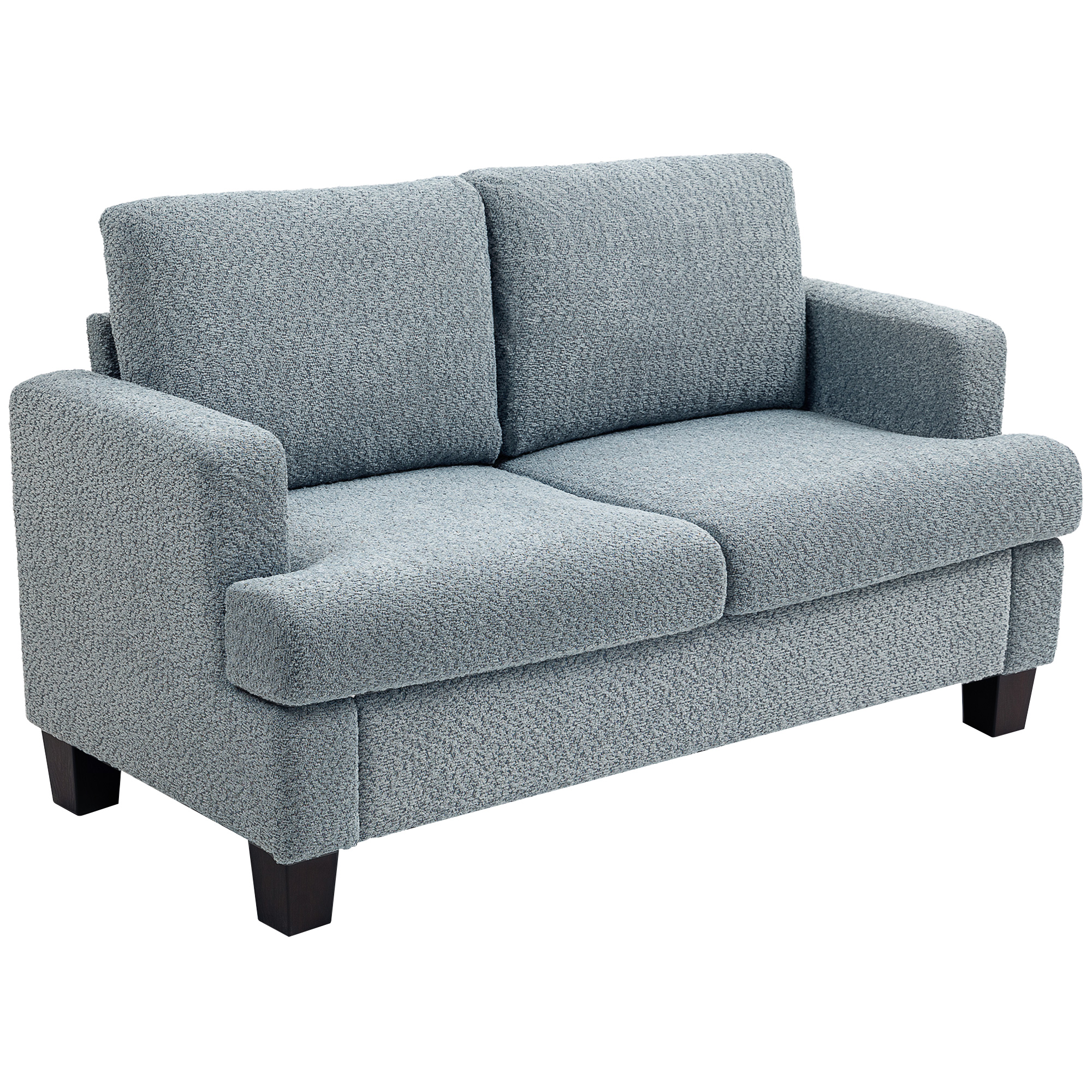 Product photograph of Homcom 2 Seater Sofa 138 Cm Loveseat Sofa With Removable Back Cushions Chenille Fabric Small Couch Settee With S-springs For Living Room Bedroom Home Office Light Grey from Aosom UK