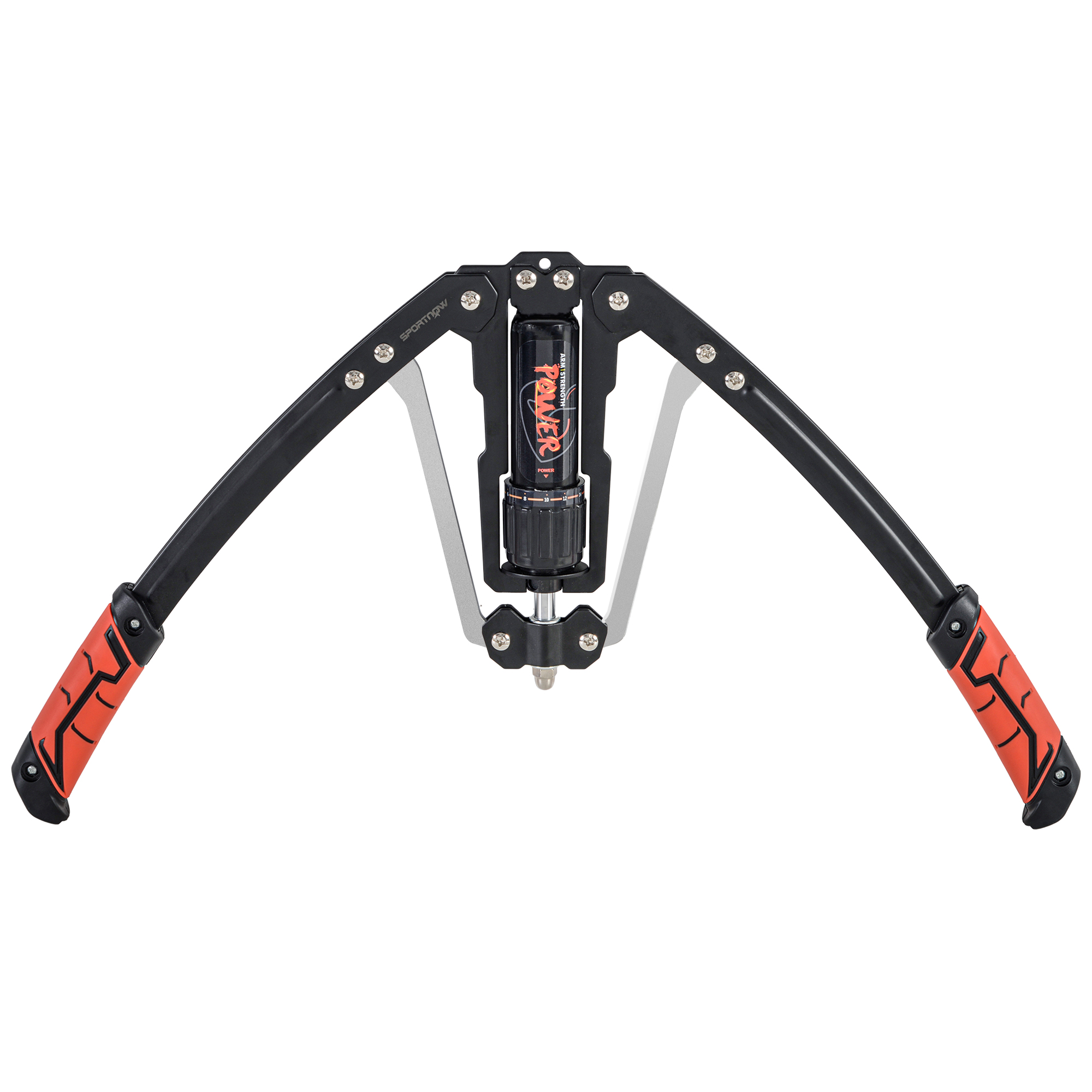 SPORTNOW Extensor de Pecho Ajustable de 10-200 kg con 20 Niveles de Resistencia y Agarre Antideslizante 43x16x5 cm Negro y Rojo