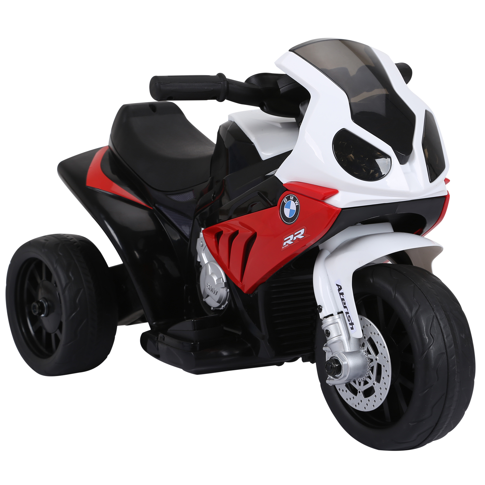 HOMCOM Compatible para Electric Motobicicleta para Niños 18-36 Meses con Faros Música Batería de 6V Rojo BMW S1000RR | Aosom España