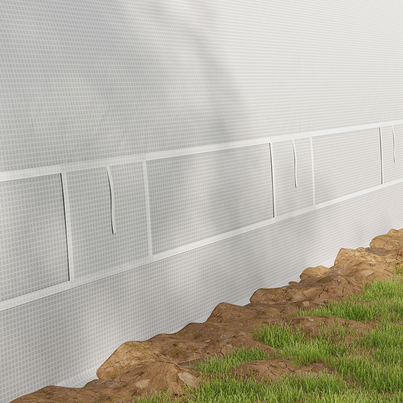 Outsunny 6 x 3(m) Polytunnel Greenhouse with Upgraded Structure, Mesh Door and Windows, 15 Plant Labels, White 9