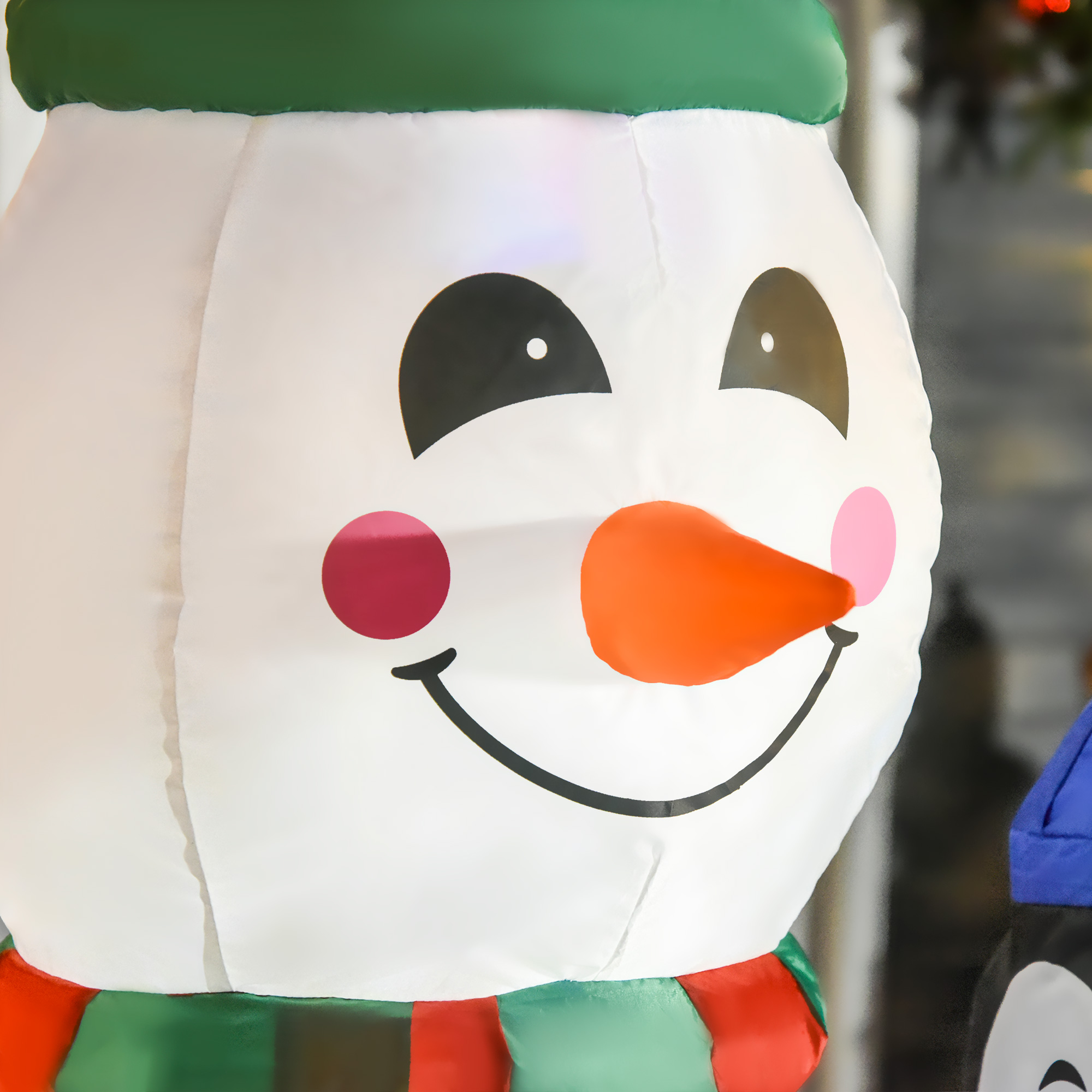 HOMCOM 6ft Inflatable Christmas Snowman with Three Penguins LED Xmas Décor Holiday Outdoor Yard Decoration 9