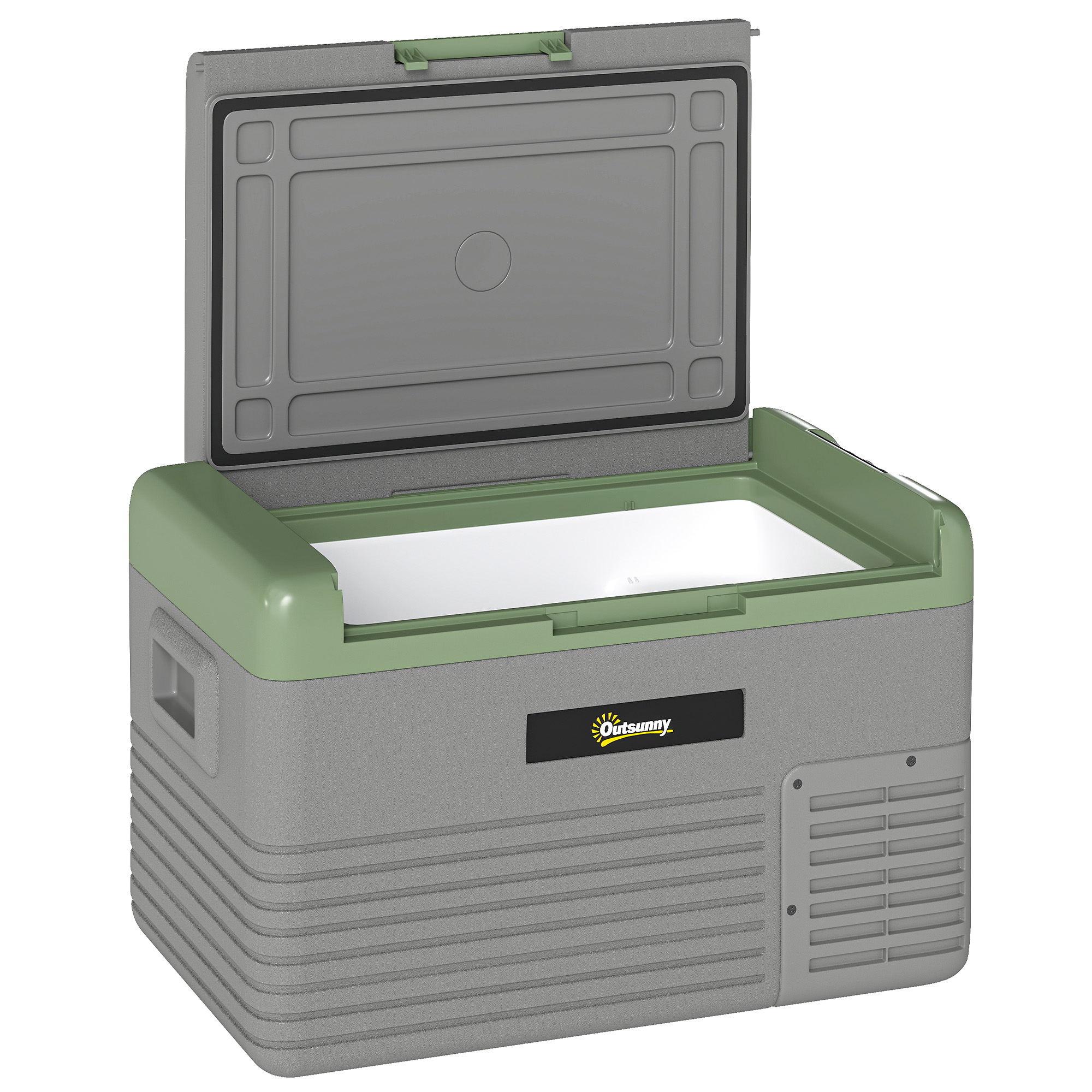 Outsunny 30L Portable Car Refrigerator - Grey and Black