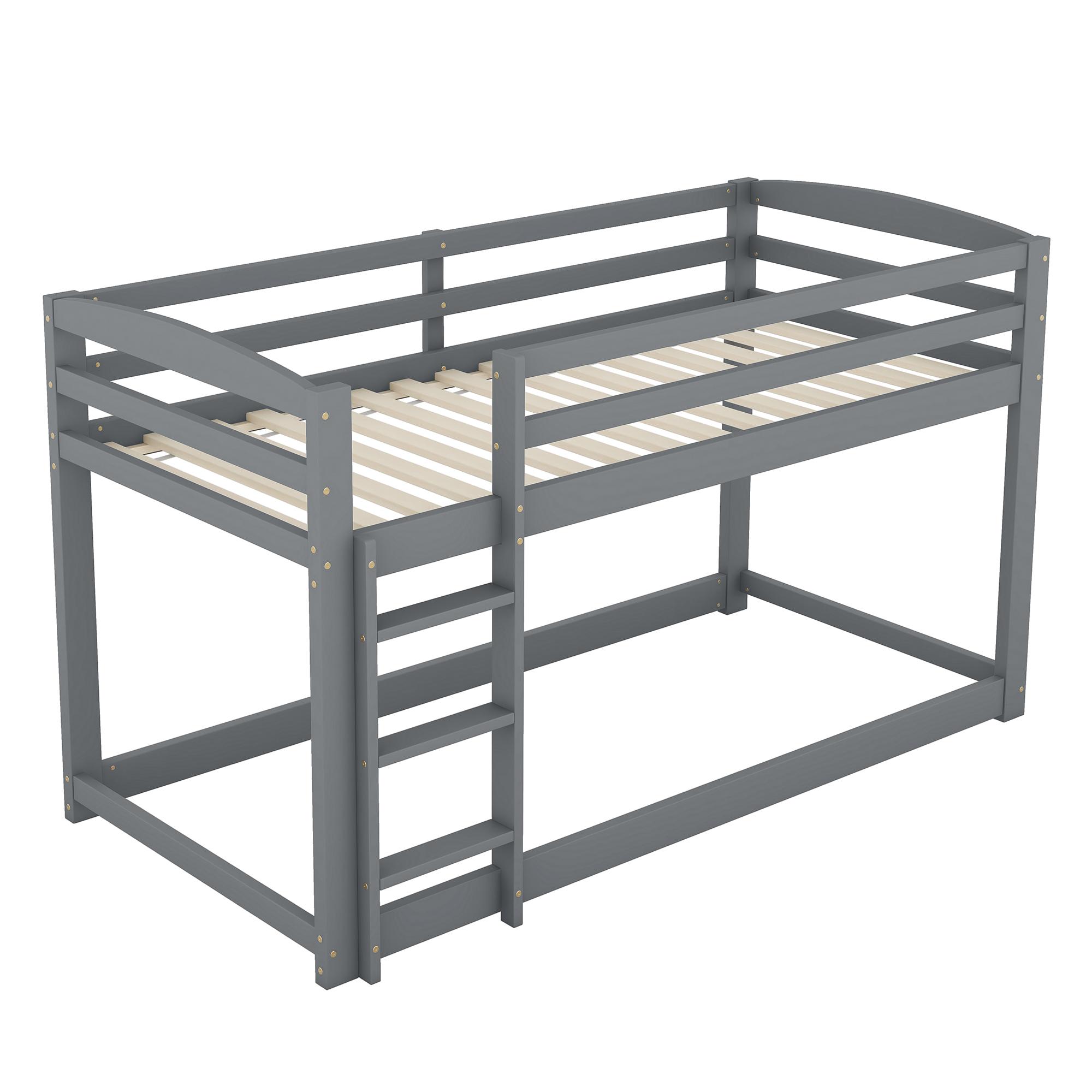 Letto A Castello Smartwood Per Bambini 90x200 Cm - Cachemire, Scala A Destra, Rete A Doghe, Portata 230 Kg