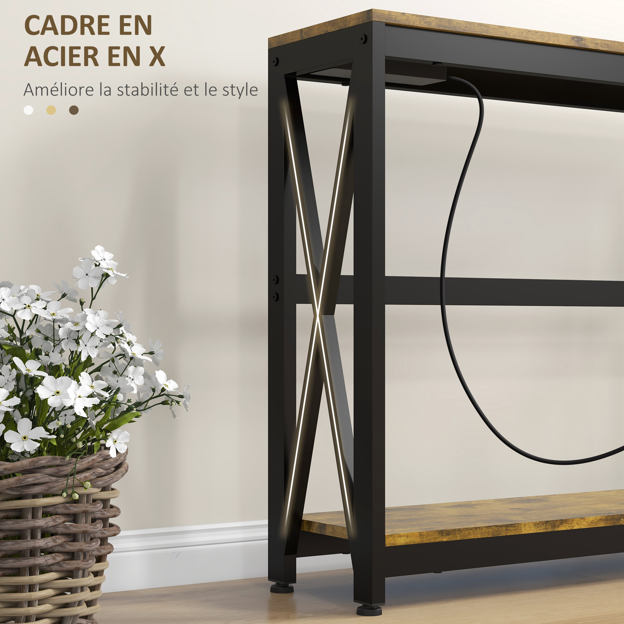 Opvouwbare plank 4 niveaus industriële stijl