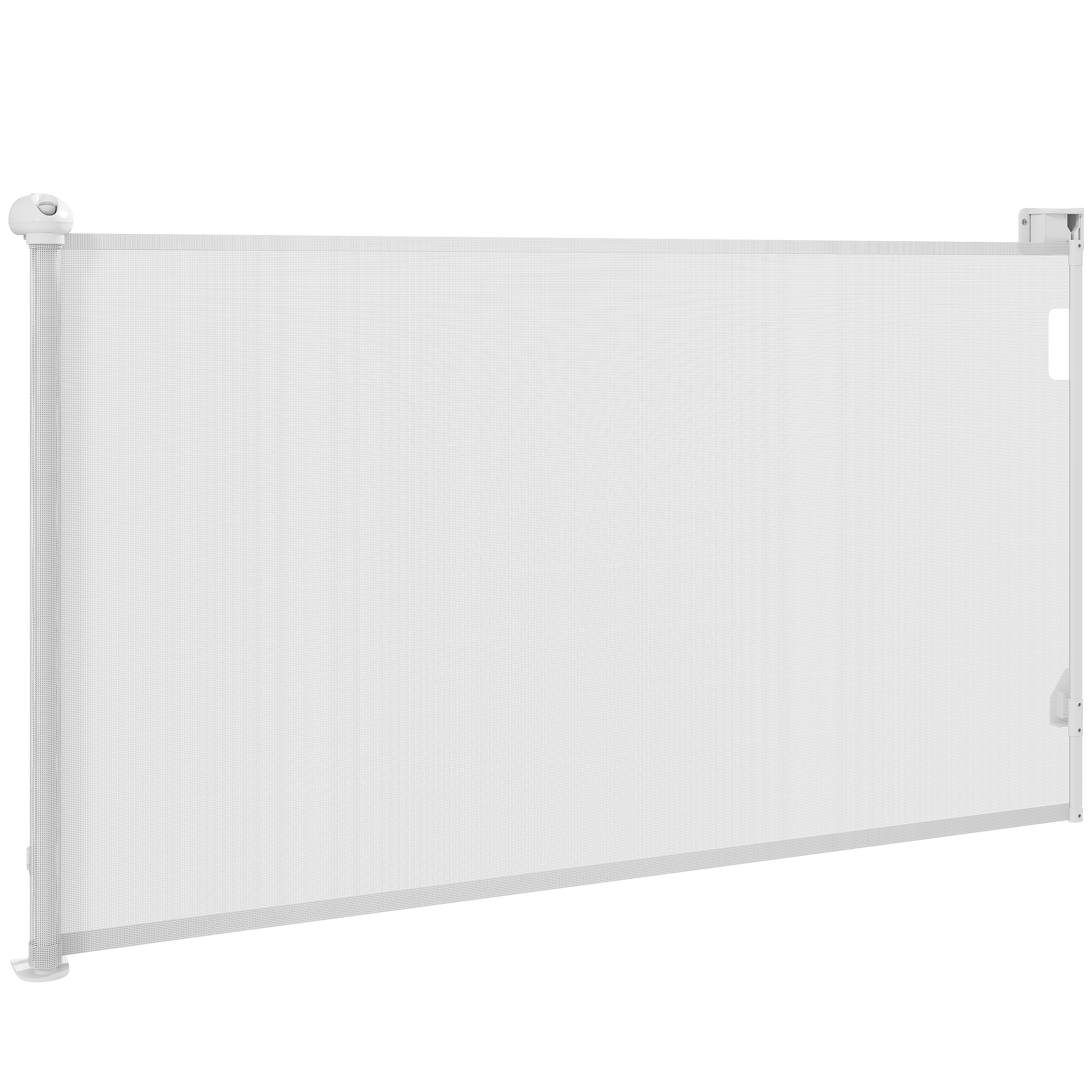 Comparer les prix de PawHut Barrière rétractable pour chien de 0 à144 cm verrouillage automatique - blanc