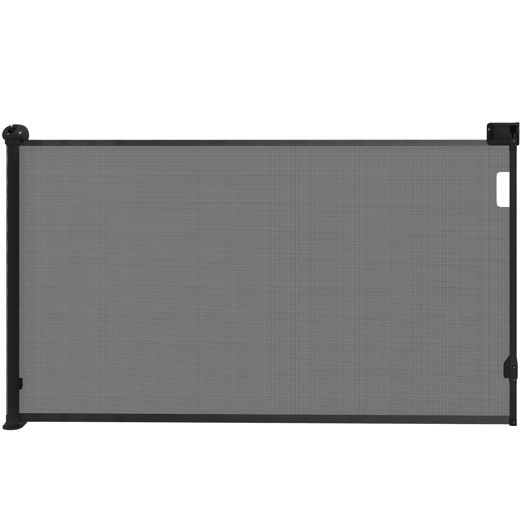 PawHut Barreira para Cães Retrátil 0-144 cm  para Cães Pequenos Barreira de Segurança para Animais de Estimação com Fecho Preto   Aosom Portugal