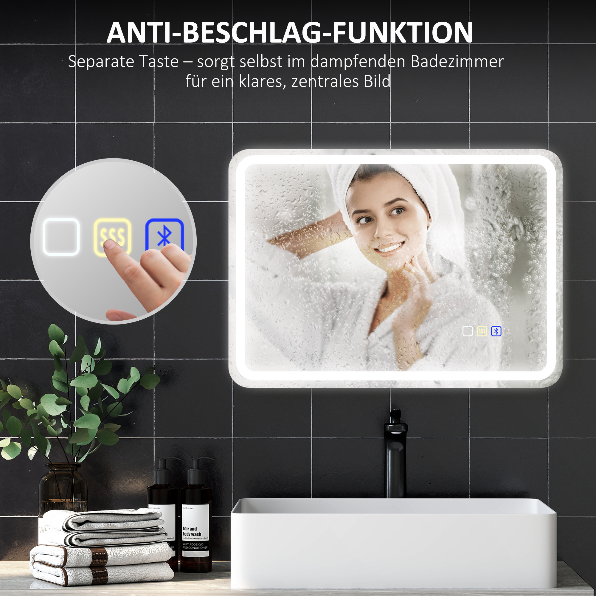 Balmani Giro Arco Rondboog Badkamerspiegel 35 X 80 Cm Met Spiegelverlichting 26 7797