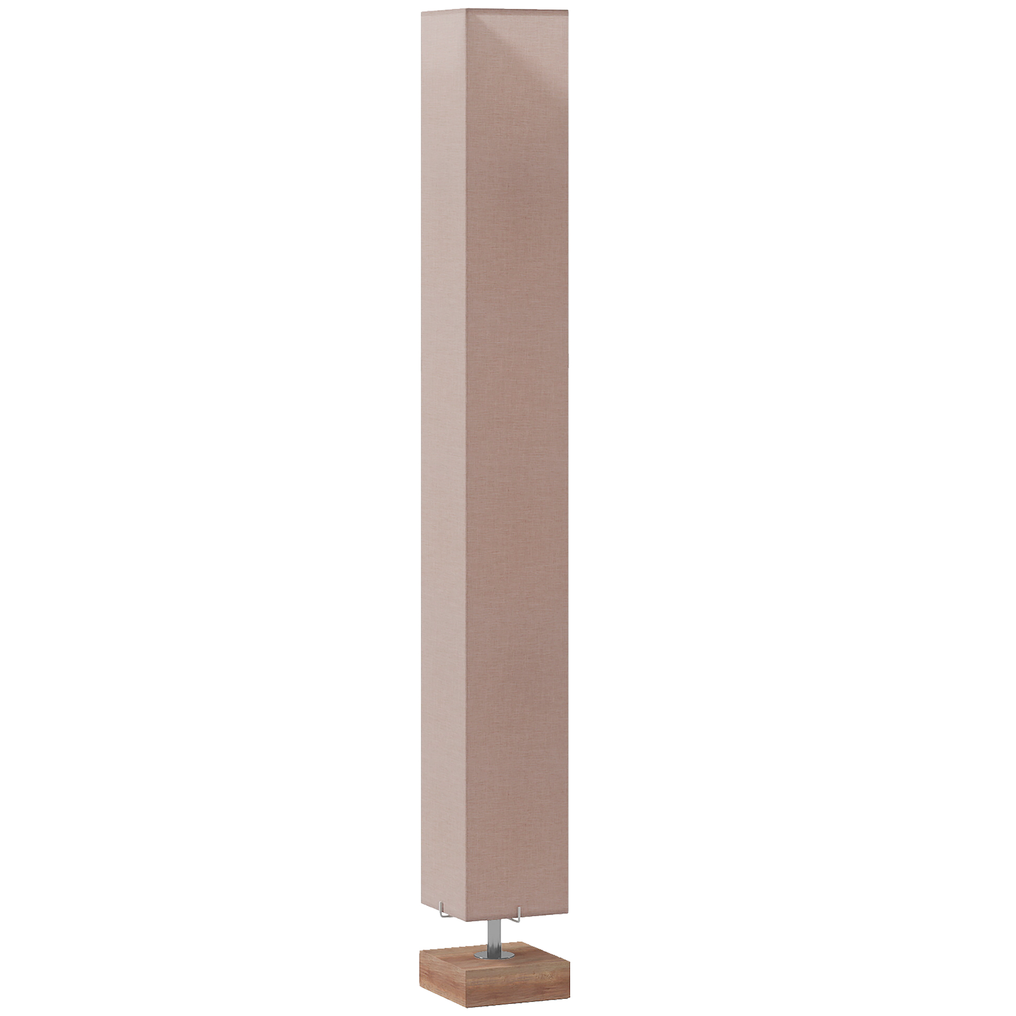 HOMCOM Wooden Tripod Table Lamp for Side, Desk or End Table with E27 Bulb Base（Grey Shade）