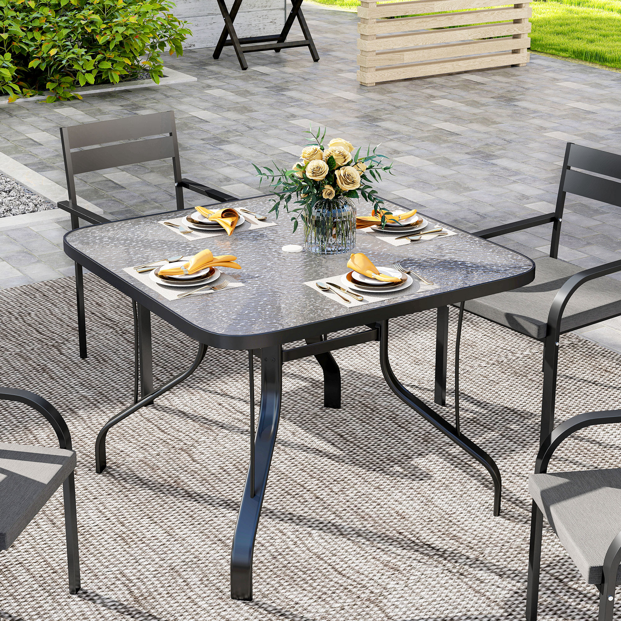 Tovaglia Rotonda 178 Cm Con Foro Ombrellone E Cerniera | Impermeabile Per Esterno/Interno, Tavolo Giardino, Picnic