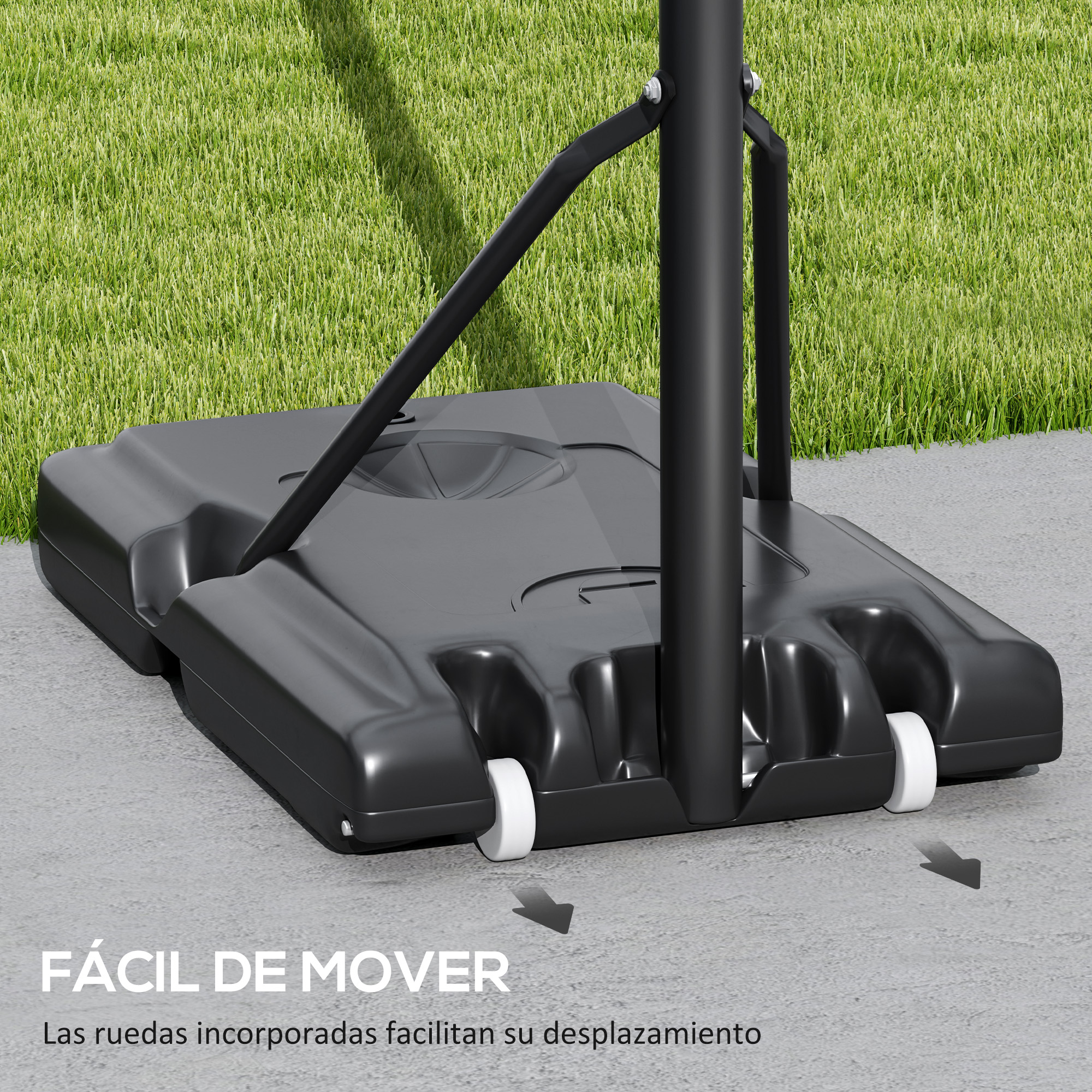 SPORTNOW Canasta De Baloncto Para Exterior Con Tablero De Dardos Aro De Baloncto Portátil Con Altura Ajustable 210-247 Cm Ruedas Base Rellenable Para Adolcent Y Adulto Negro - AliExprs