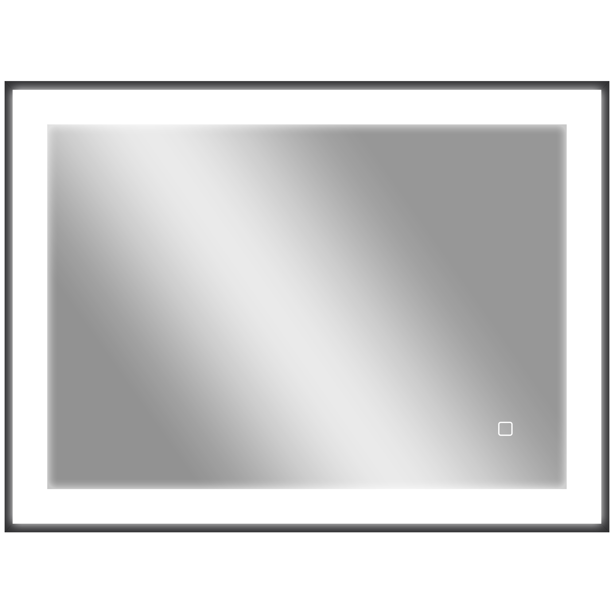 HOMCOM Espejo de Baño con Luz LED 80x60 cm con 3 Colores de Luz Función Antivaho Función de Memoria IP44 Horizontal/Vertical