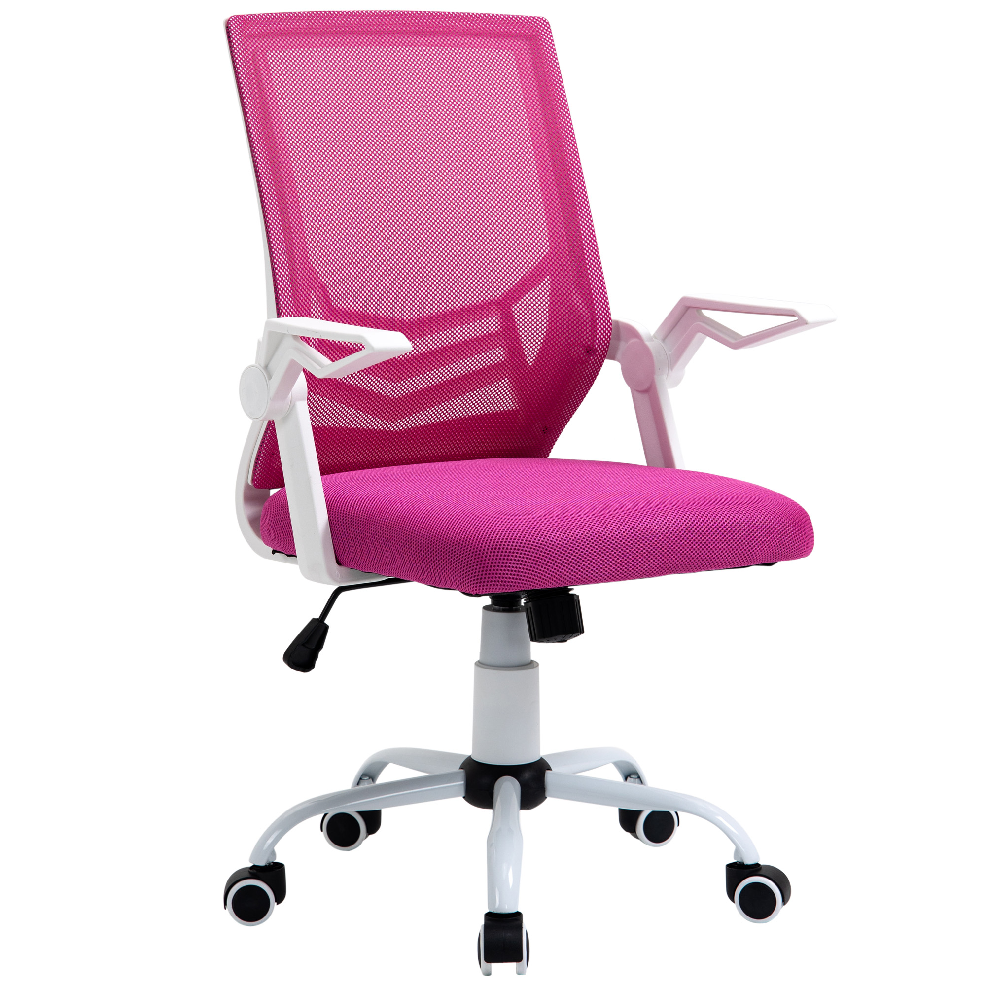 Vinsetto Silla de Oficina Ergonómica Giratoria con Altura Ajustable Reposabrazos Abatible Soporte Lumbar y Respaldo Transpirable | Aosom España